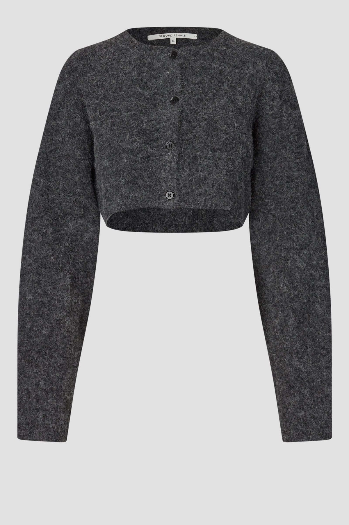 Varano Strickbolero - Dunkelgrau meliert