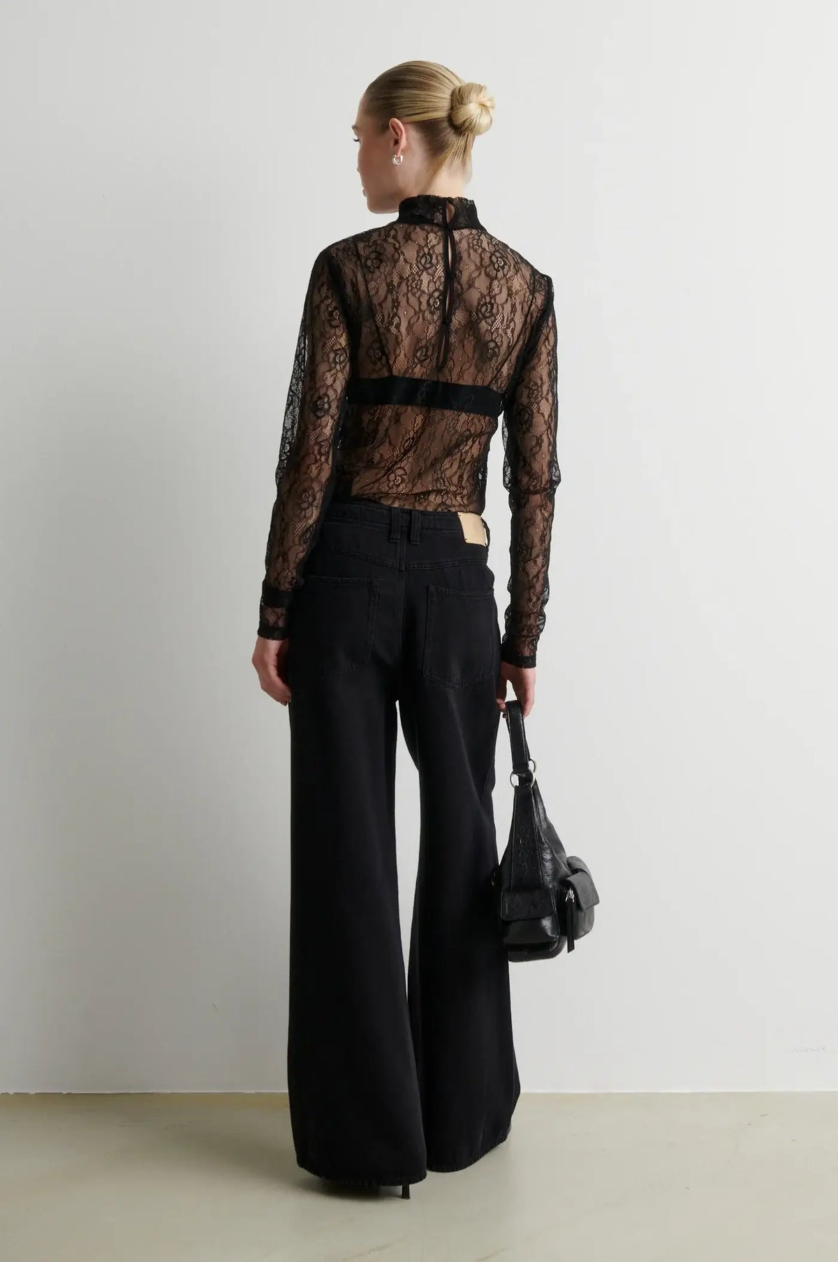 Luria LS Lace Tee - Black