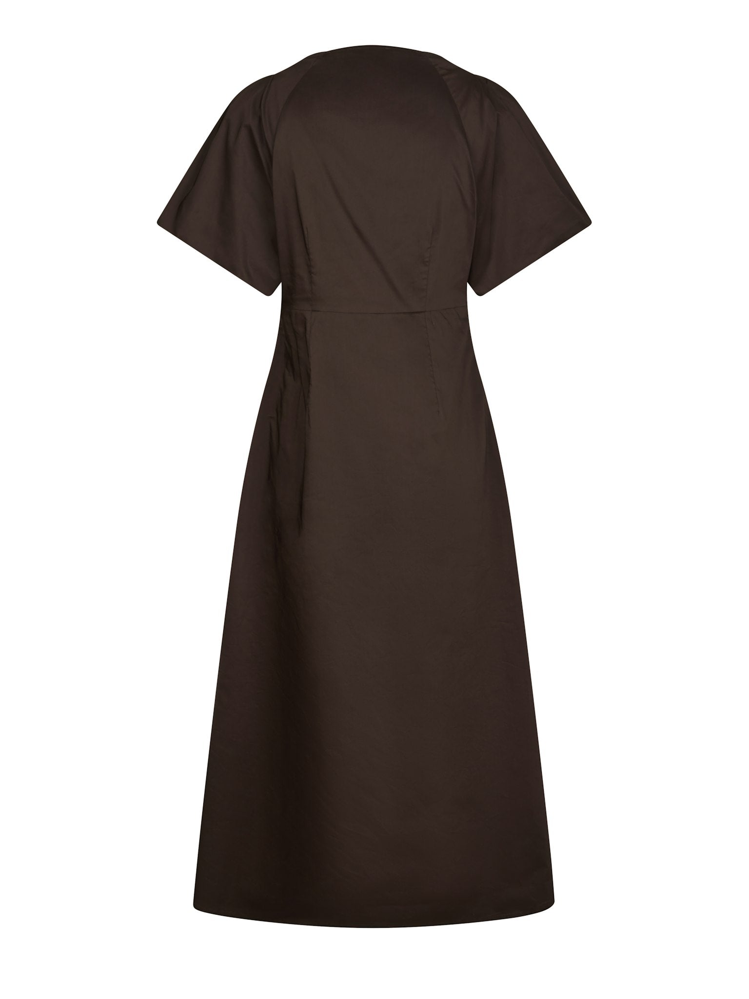 Illana Poplin Dress - Chocolate Brown