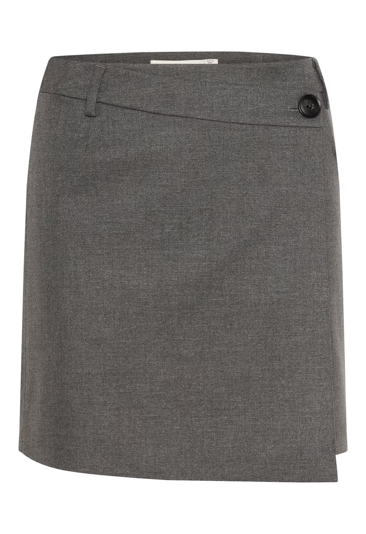 GZpaula Melange MW Wrap Skirt - Black