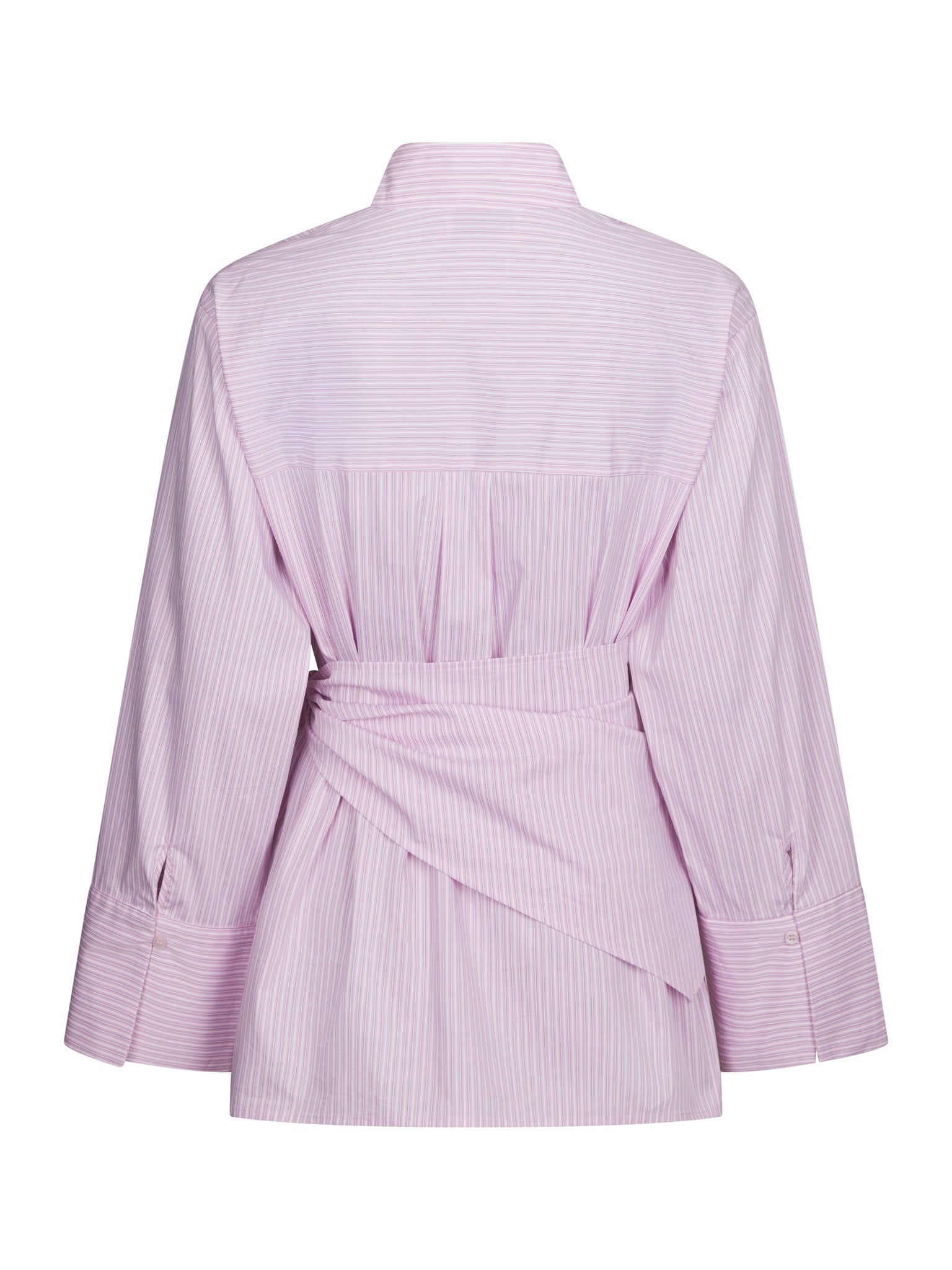 Dita Scarf Stripe Shirt - Light Pink