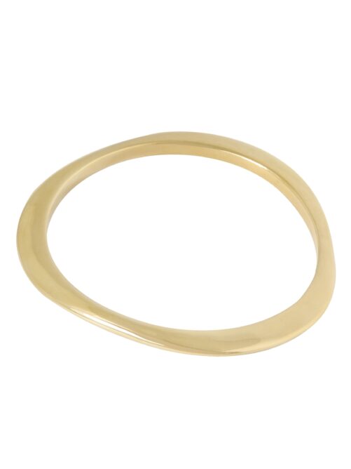 Platte Organische Bangle - Goud