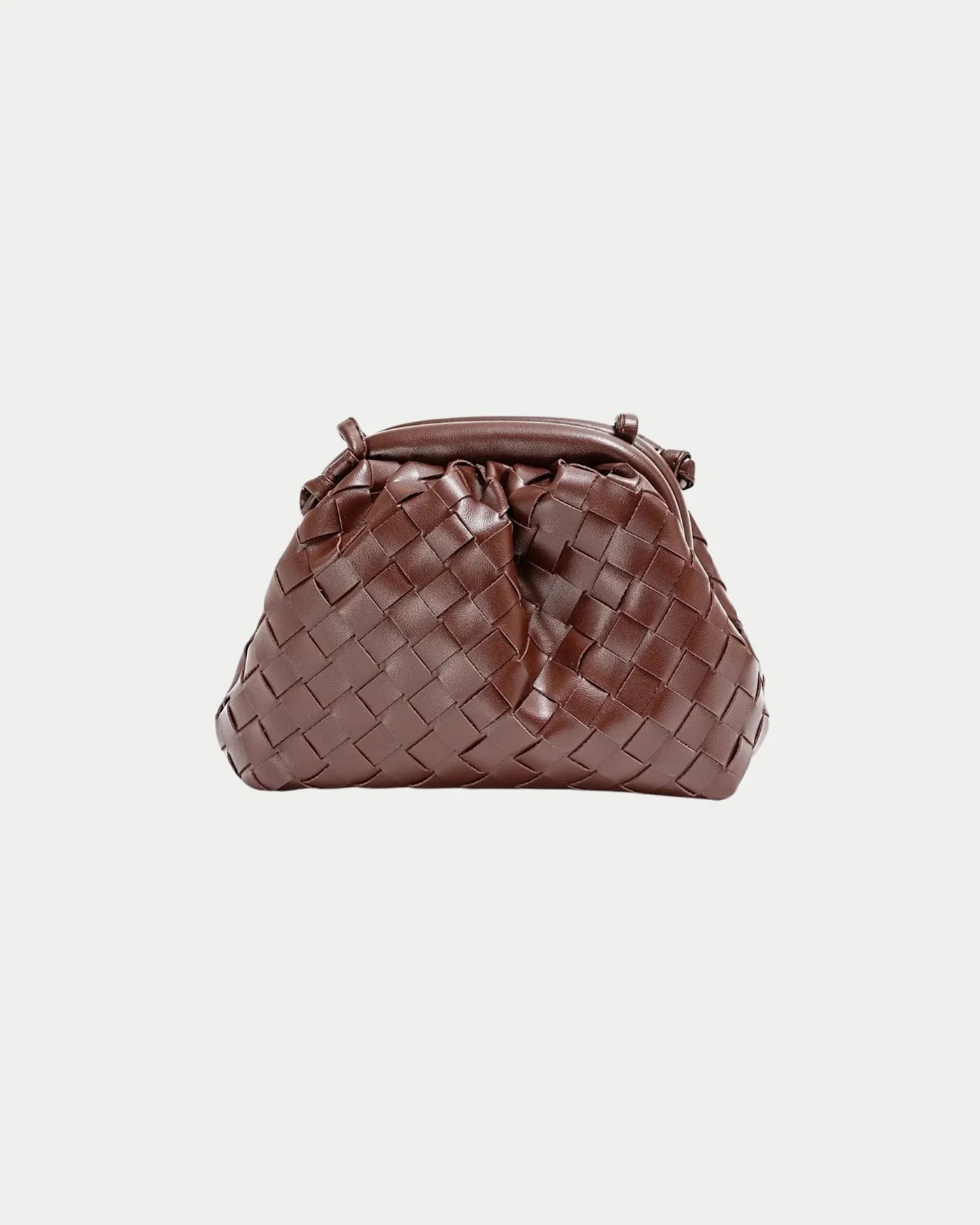 Dumpling Braided Bag - Brown