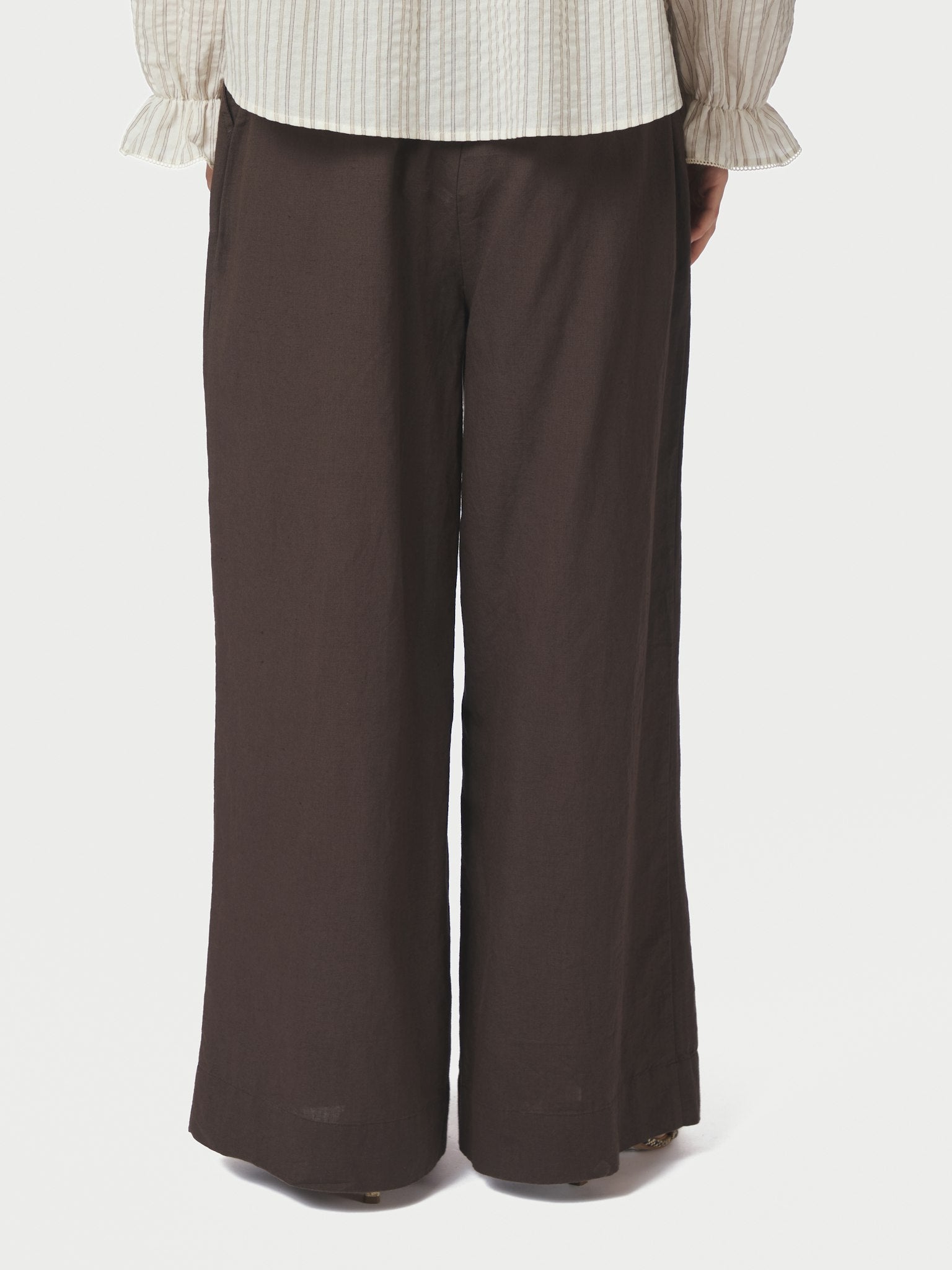 Heifa Linen Pants - Dark Brown