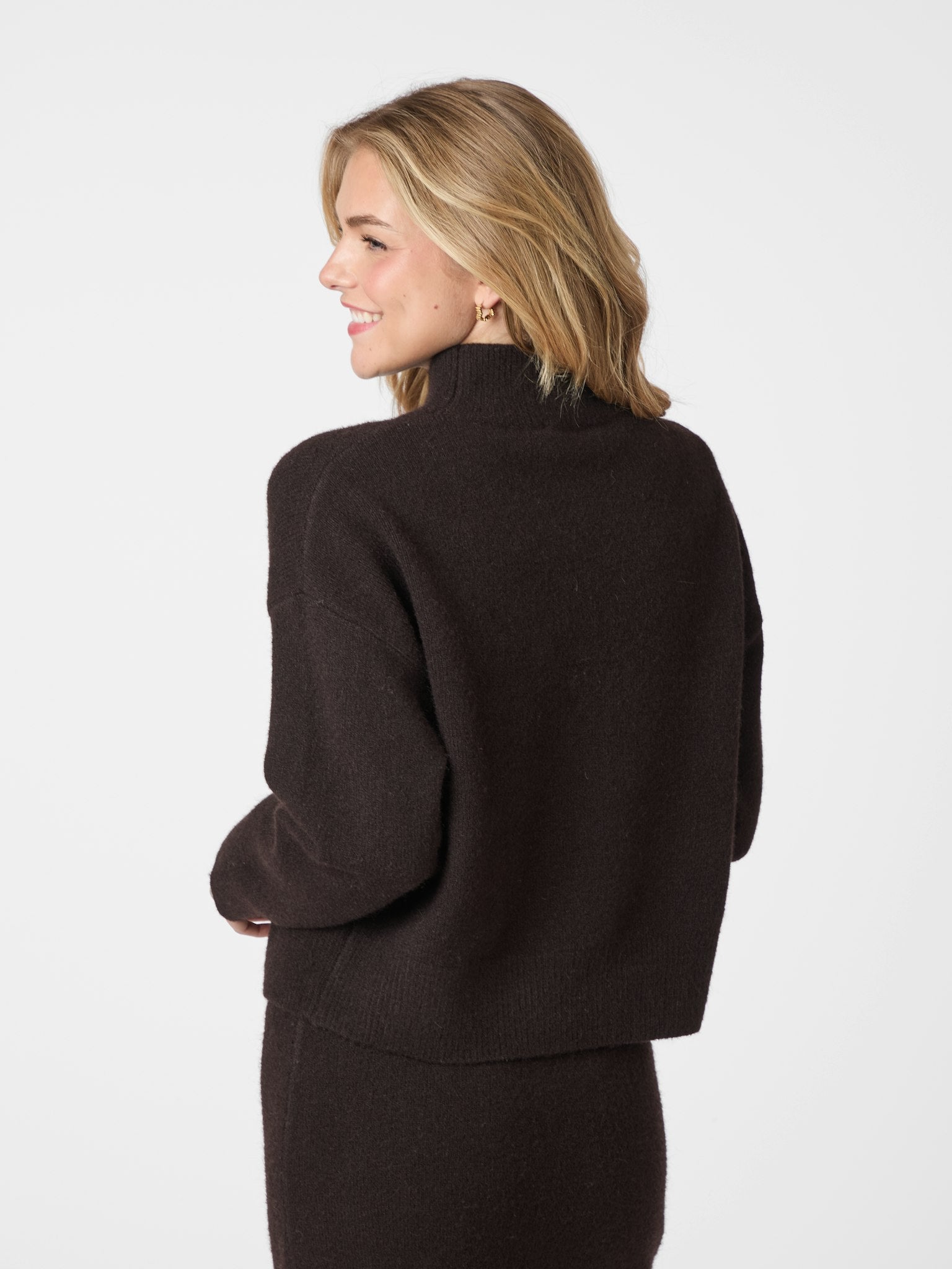 Paulina Knit Blouse - Dark Brown