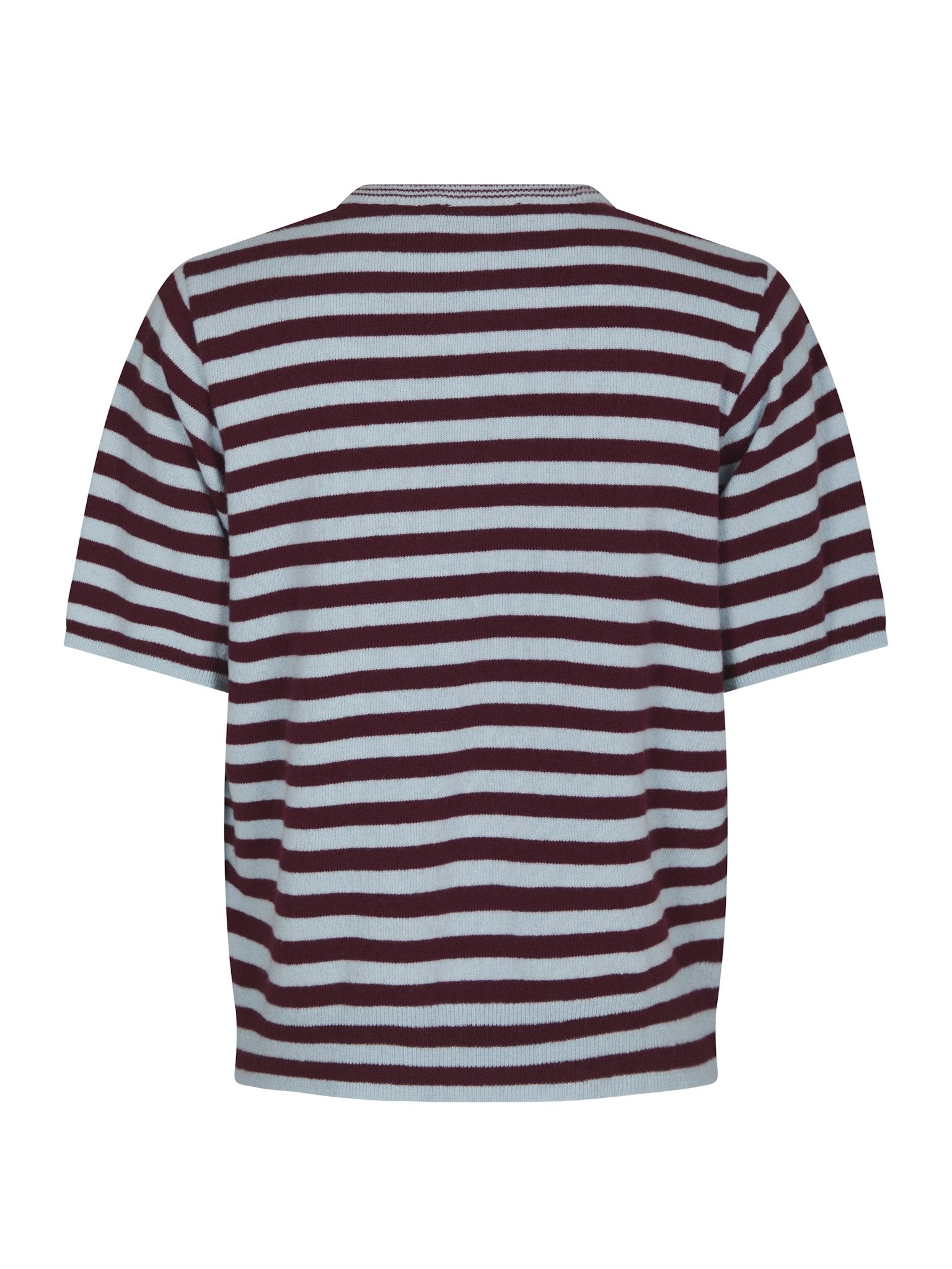 Missy Streifenstrick-T-Shirt - Wein