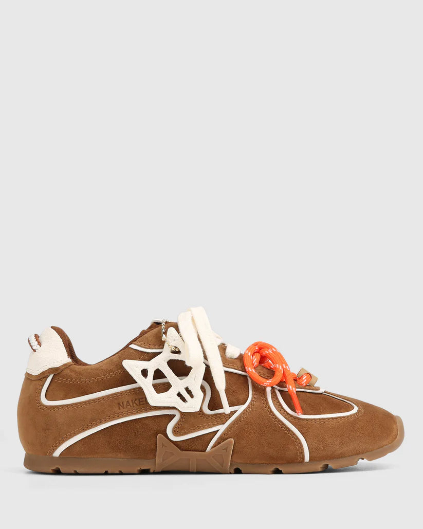 Adored Sneaker - Tan/White Suede