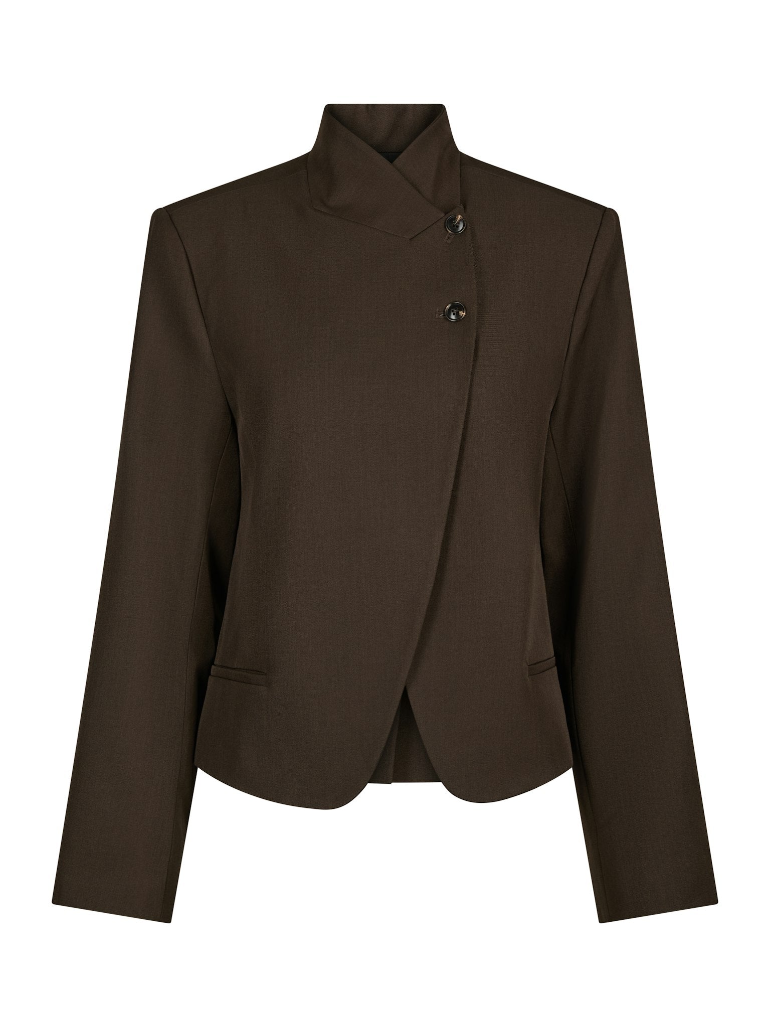 Tiria Structure Blazer - Dark Brown