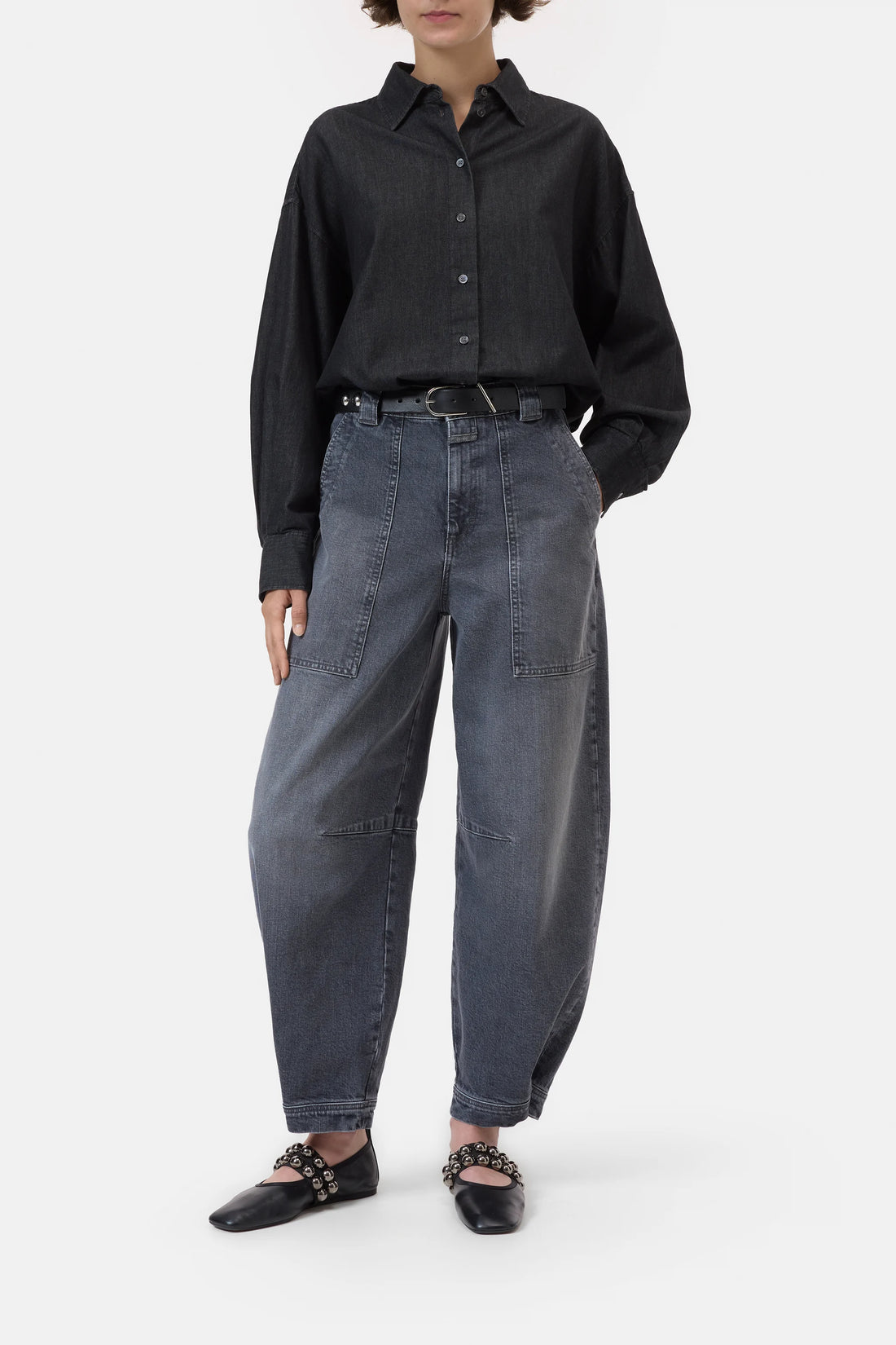 Barrel Jeans Rhannon - Mid Grey