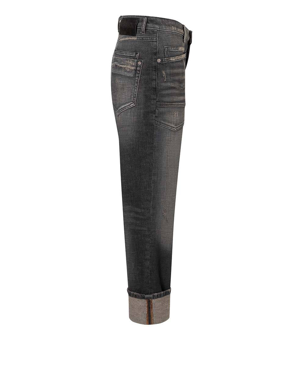 Giuli Roll-Up - Brown Crossed Overdyed