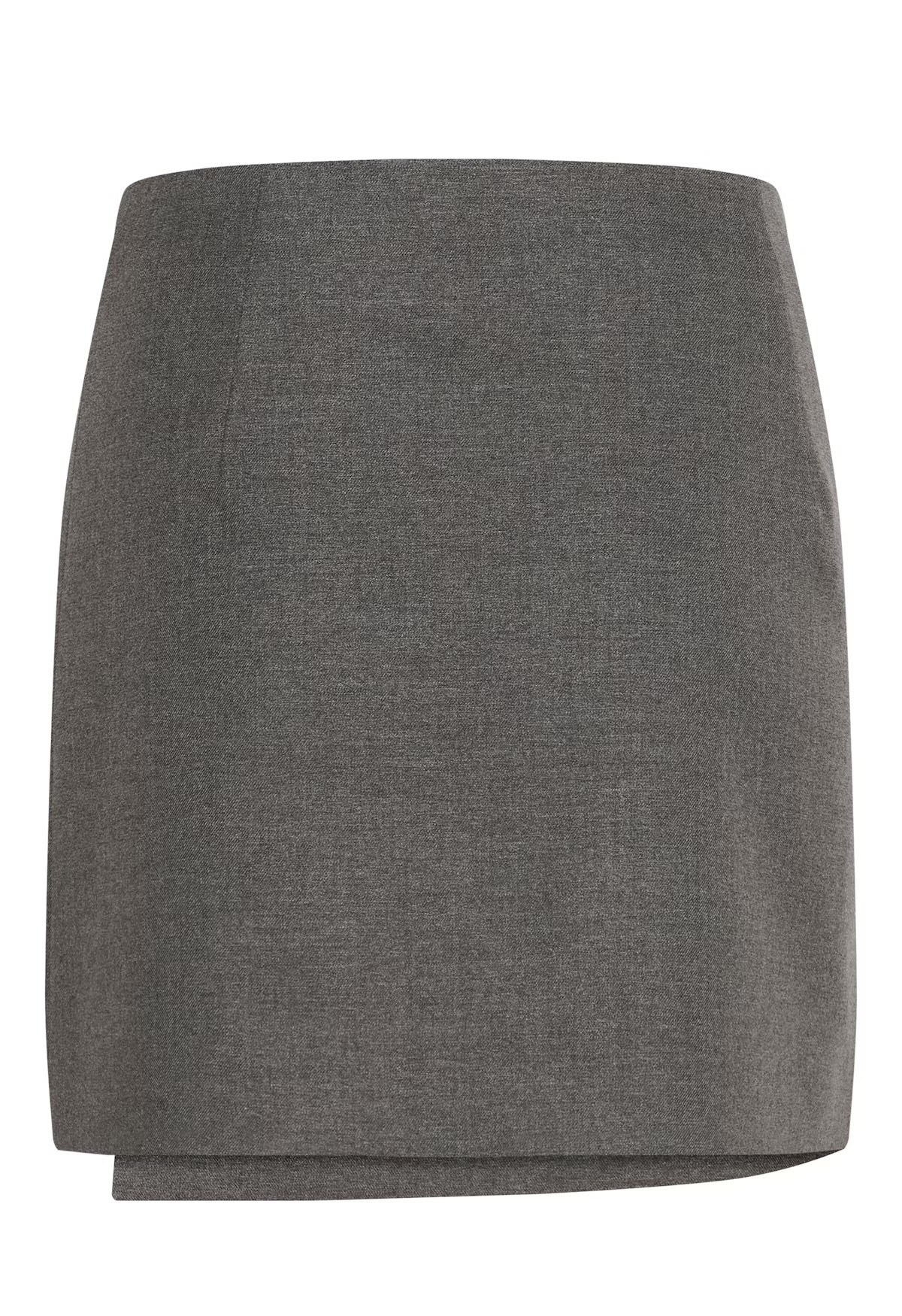 GZpaula Melange MW Wrap Skirt - Black