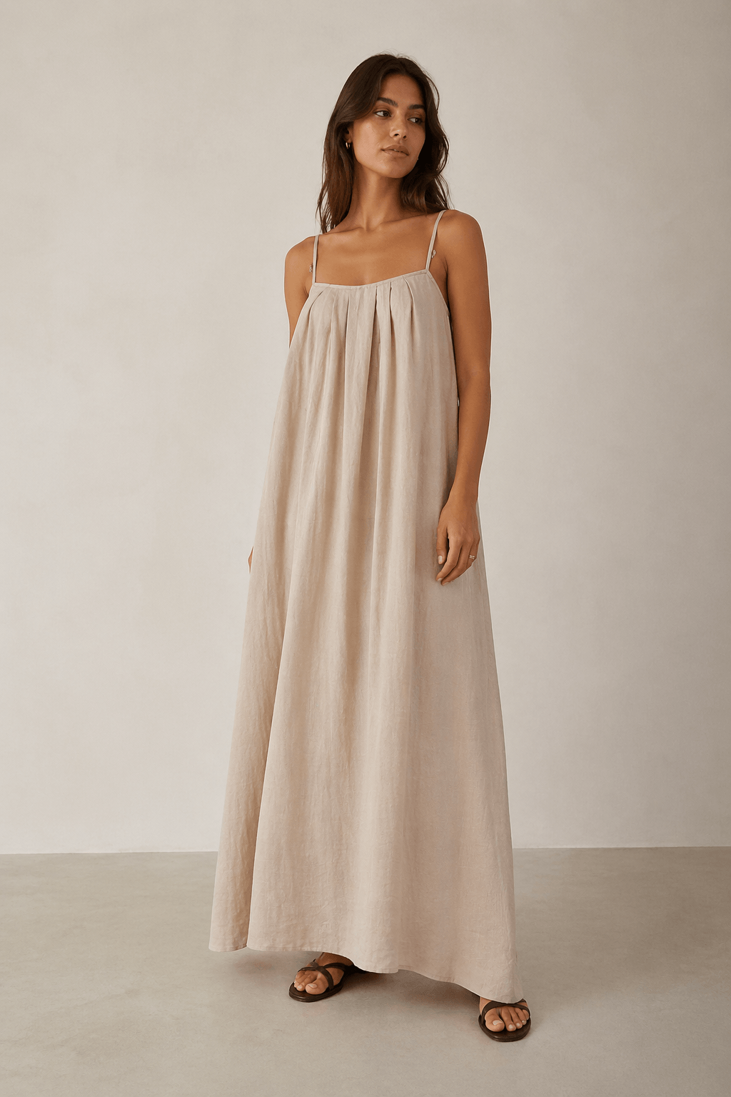 EvaCC Strap Dress - Walnut