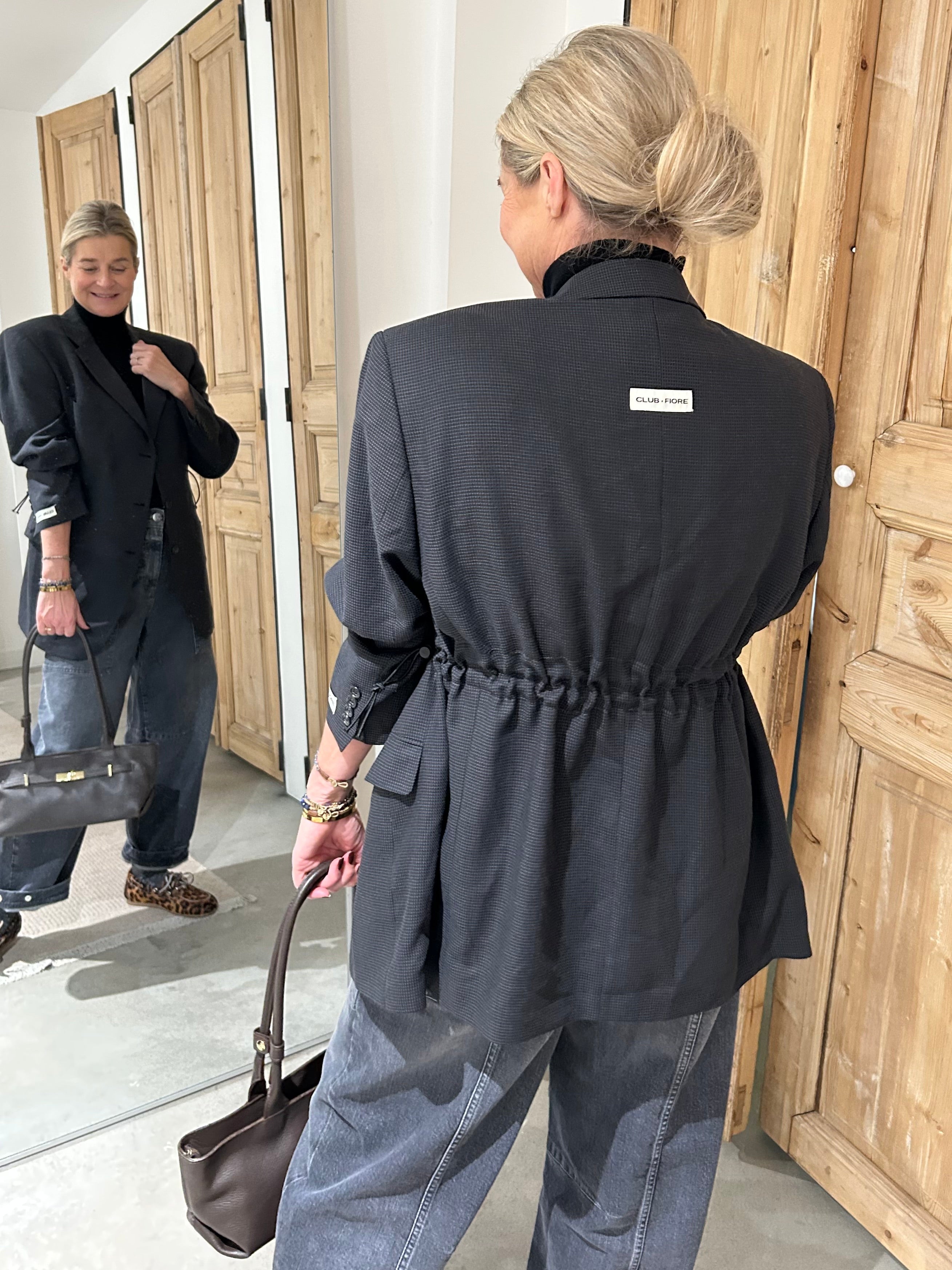 Blazer Long - Black Woven