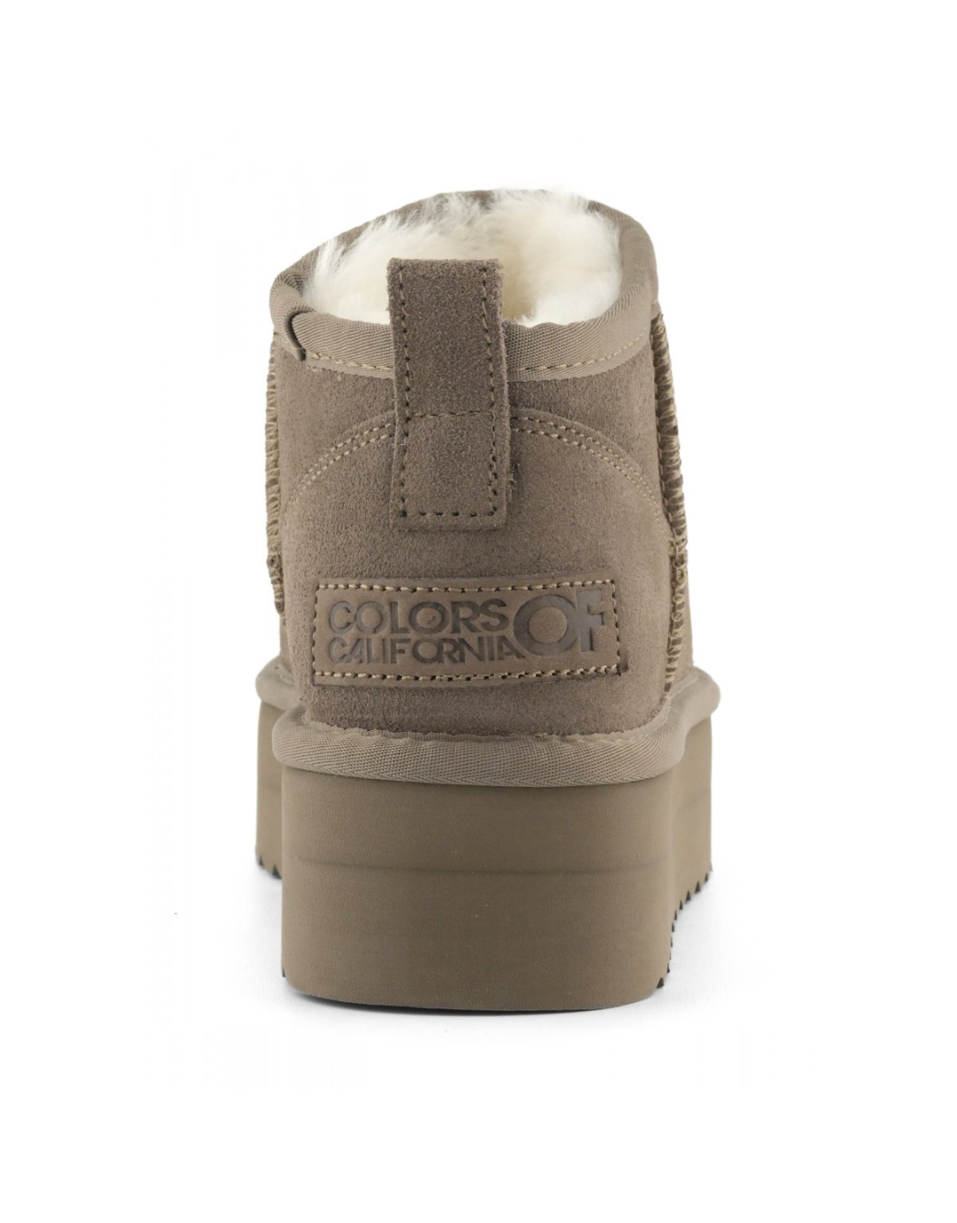Platform Mid Boot Sheepskin - Taupe