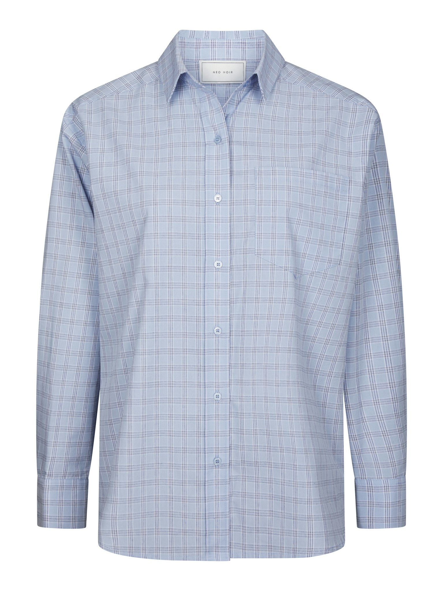 Dalma Triple Check Shirt - Light Blue