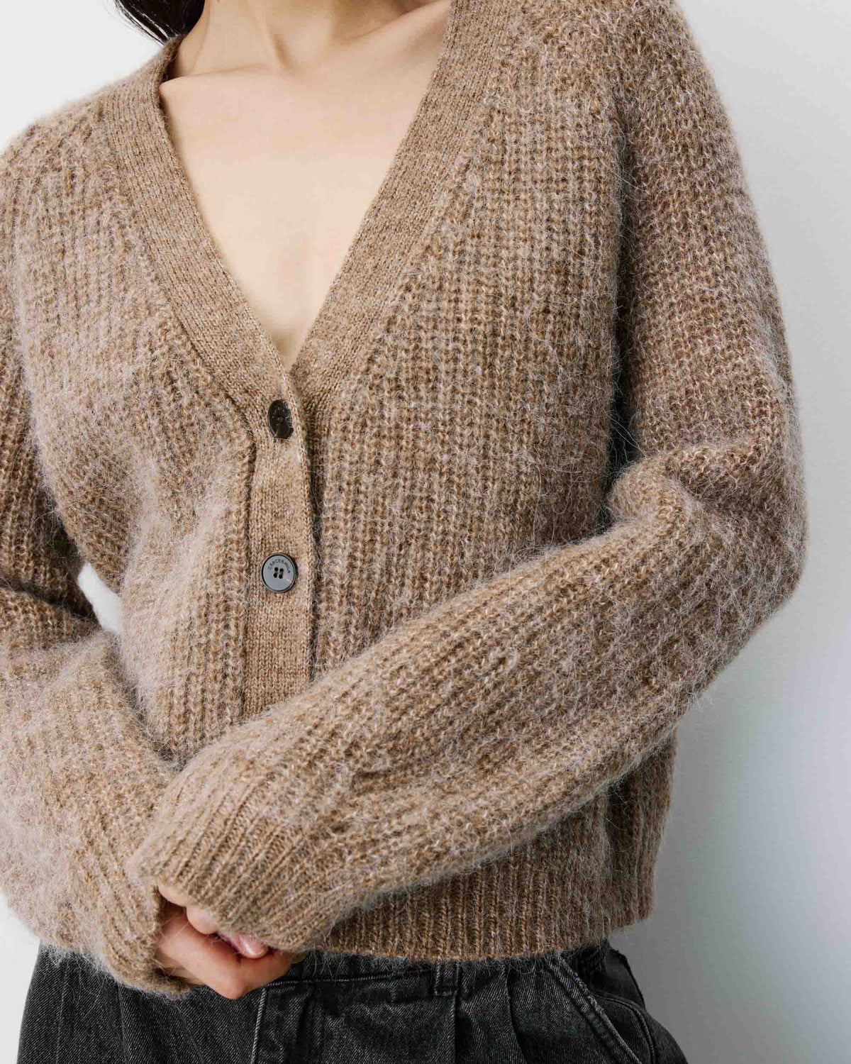 Cardigan-Weste - Mokka
