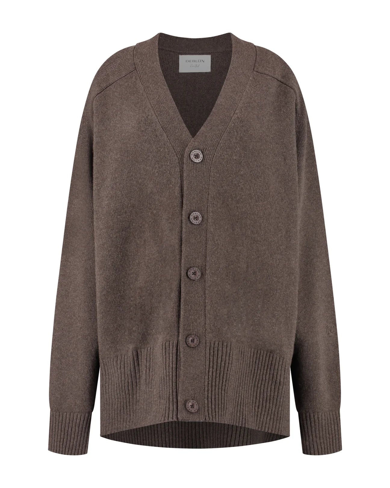 Florence Boyfriend Cardigan - Kakao Melange