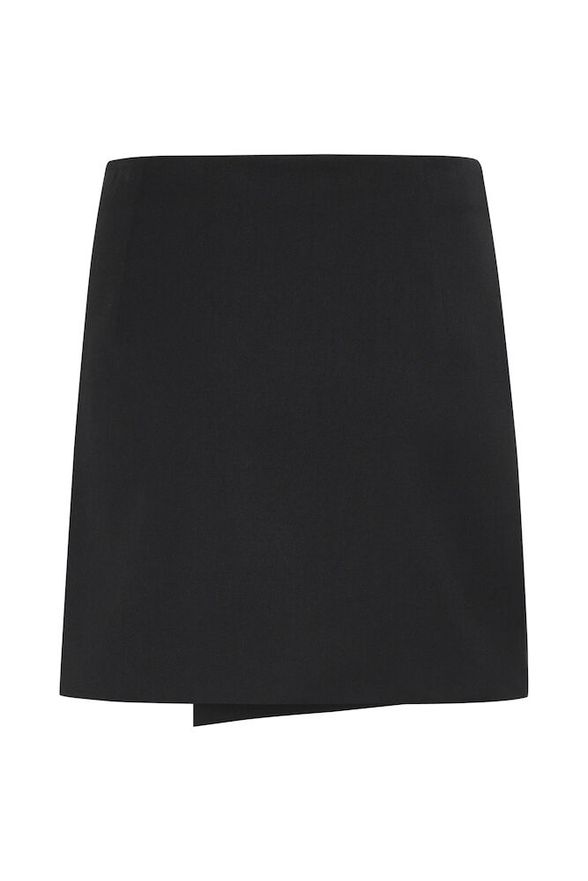 GZpaula Melange MW Wrap Skirt - Black