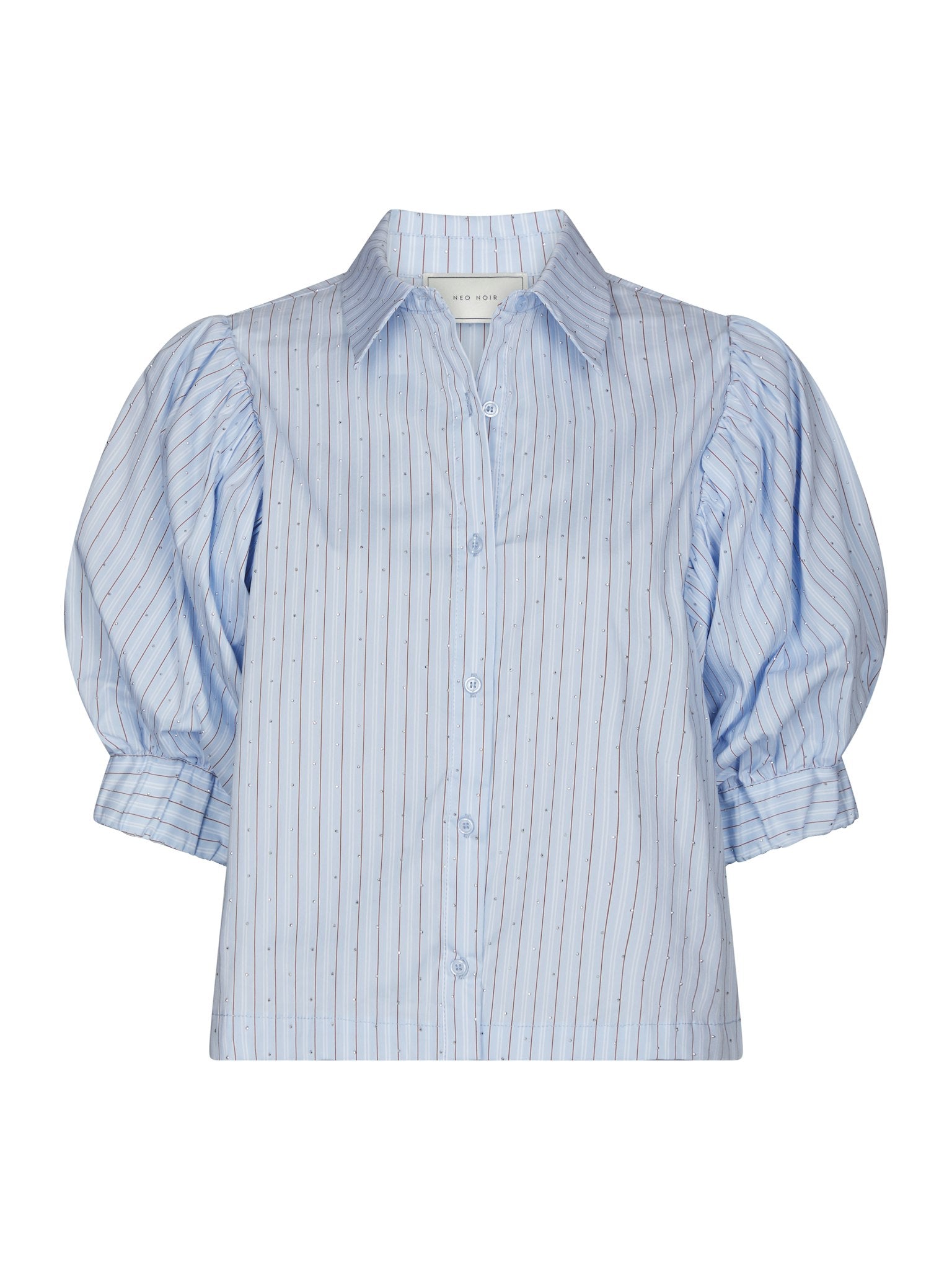 Etta Stripe Stone Shirt - Light Blue