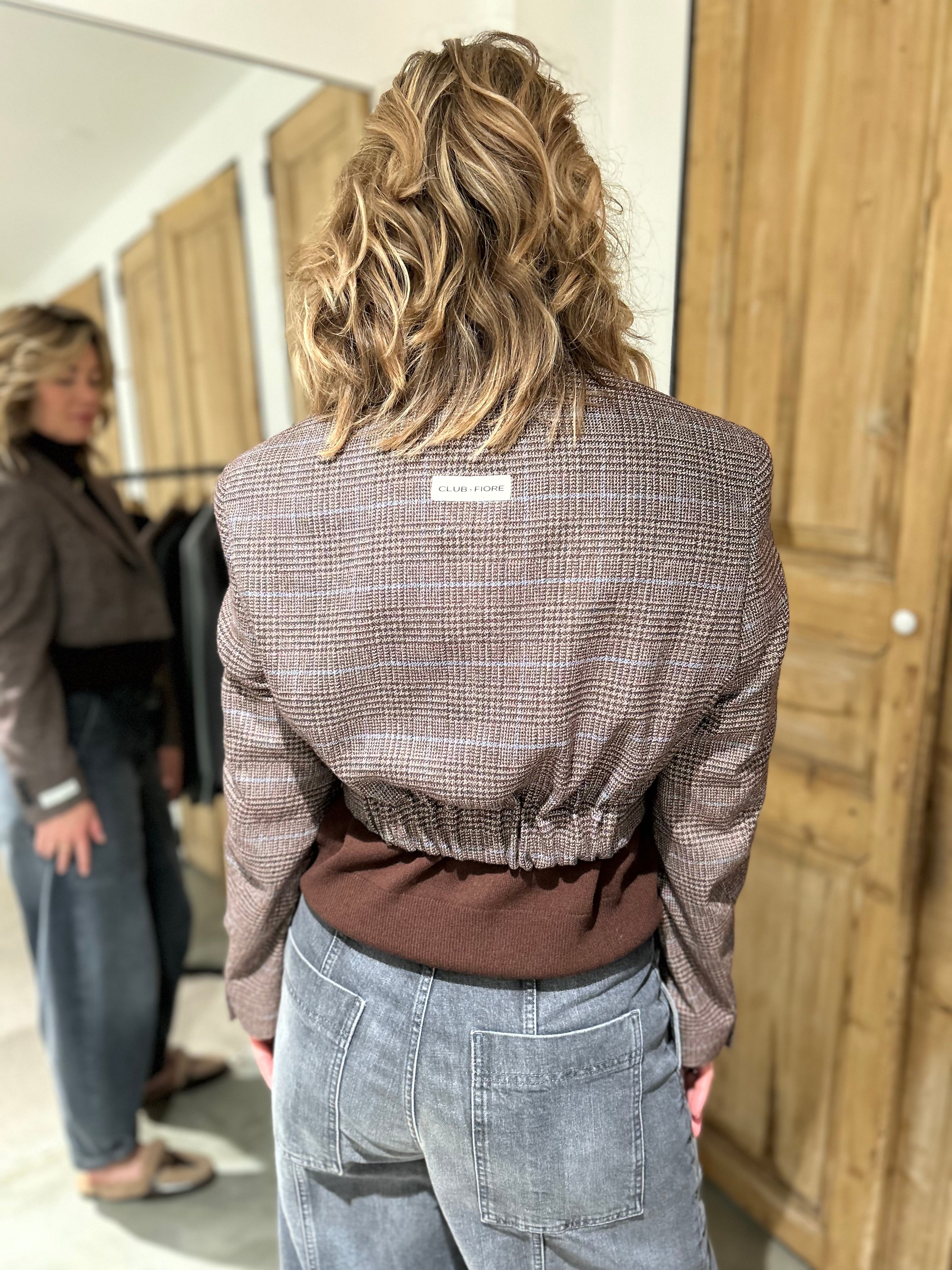 Blazer short - Brown check