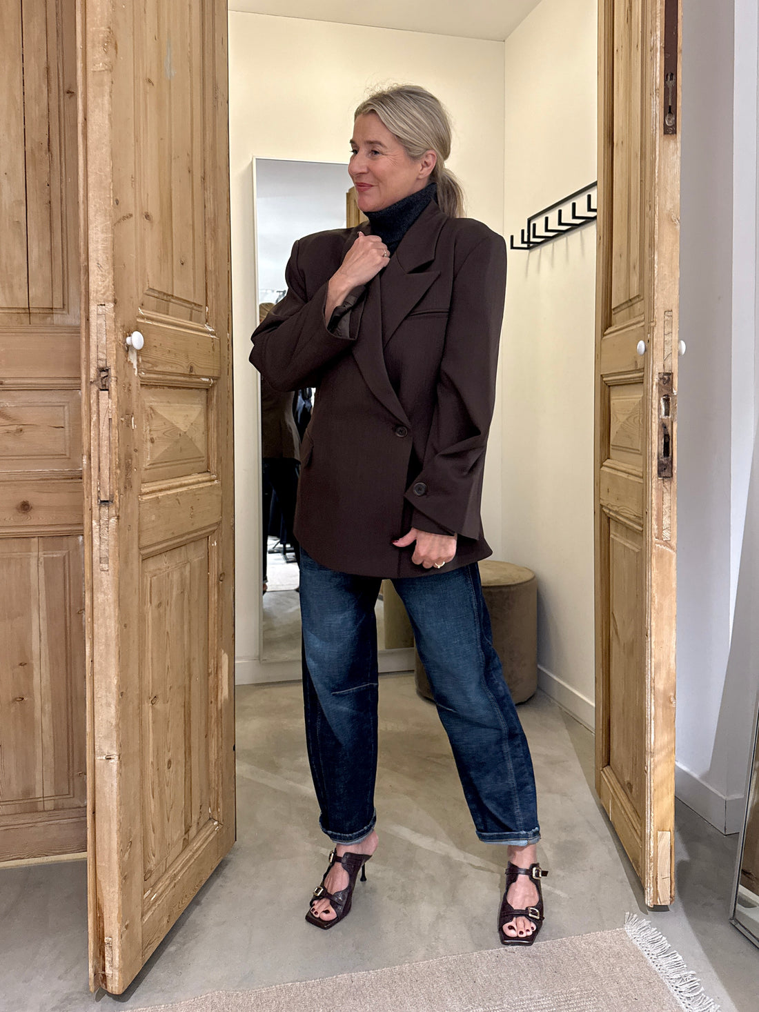 Oversized Blazer - Brown