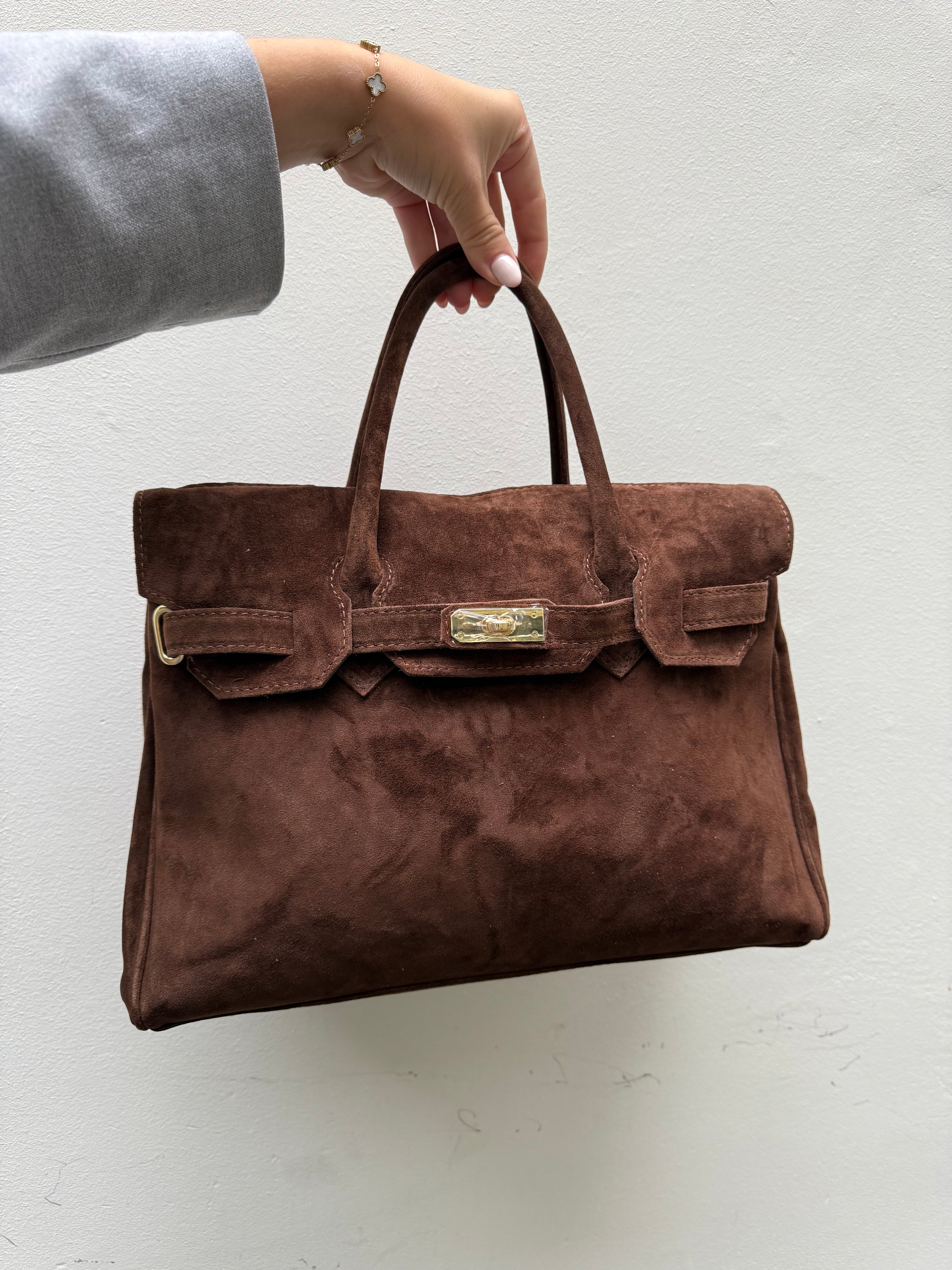 Suede Tas - Brown