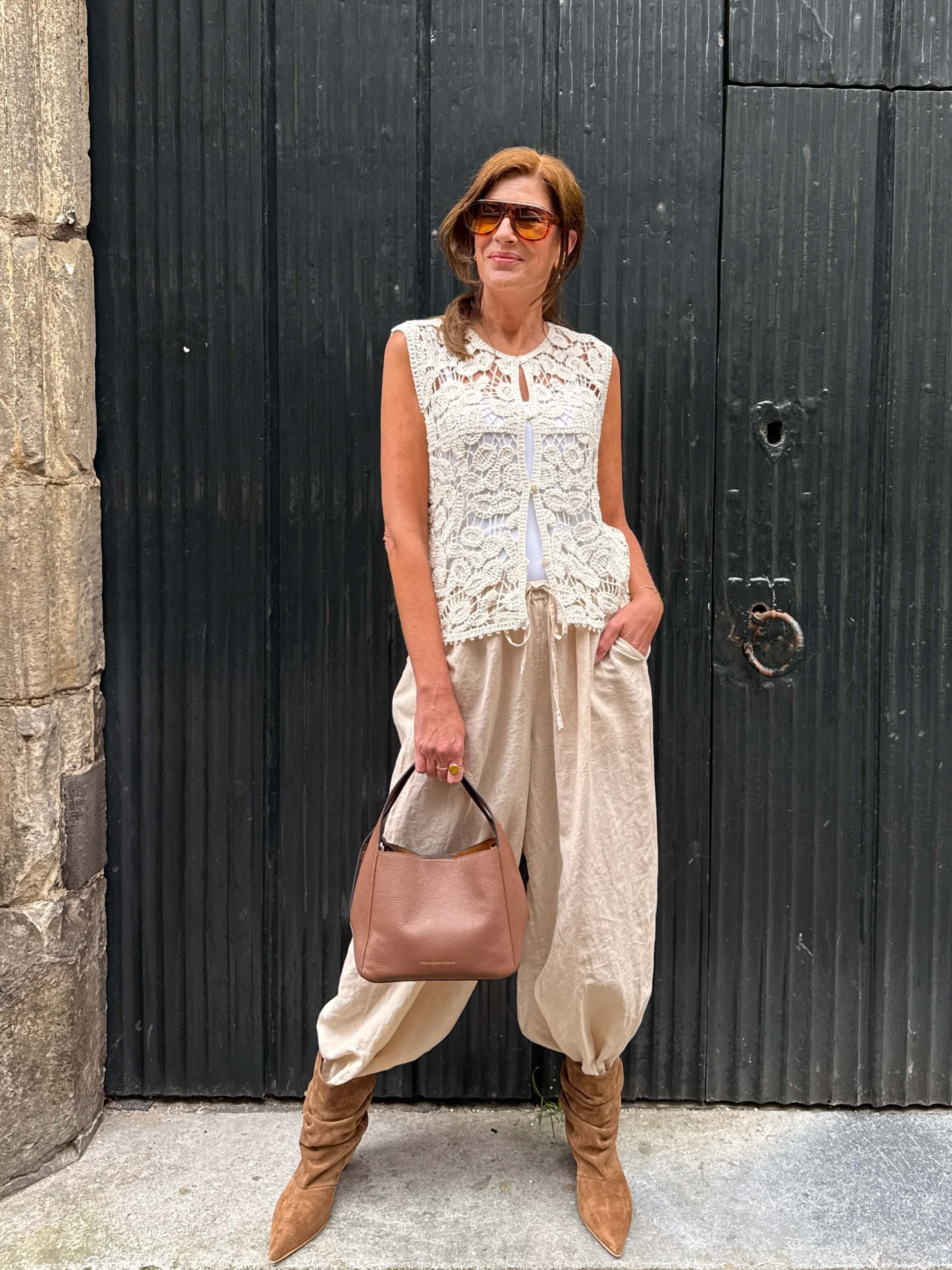 KellyCC Crochet Top - Bone