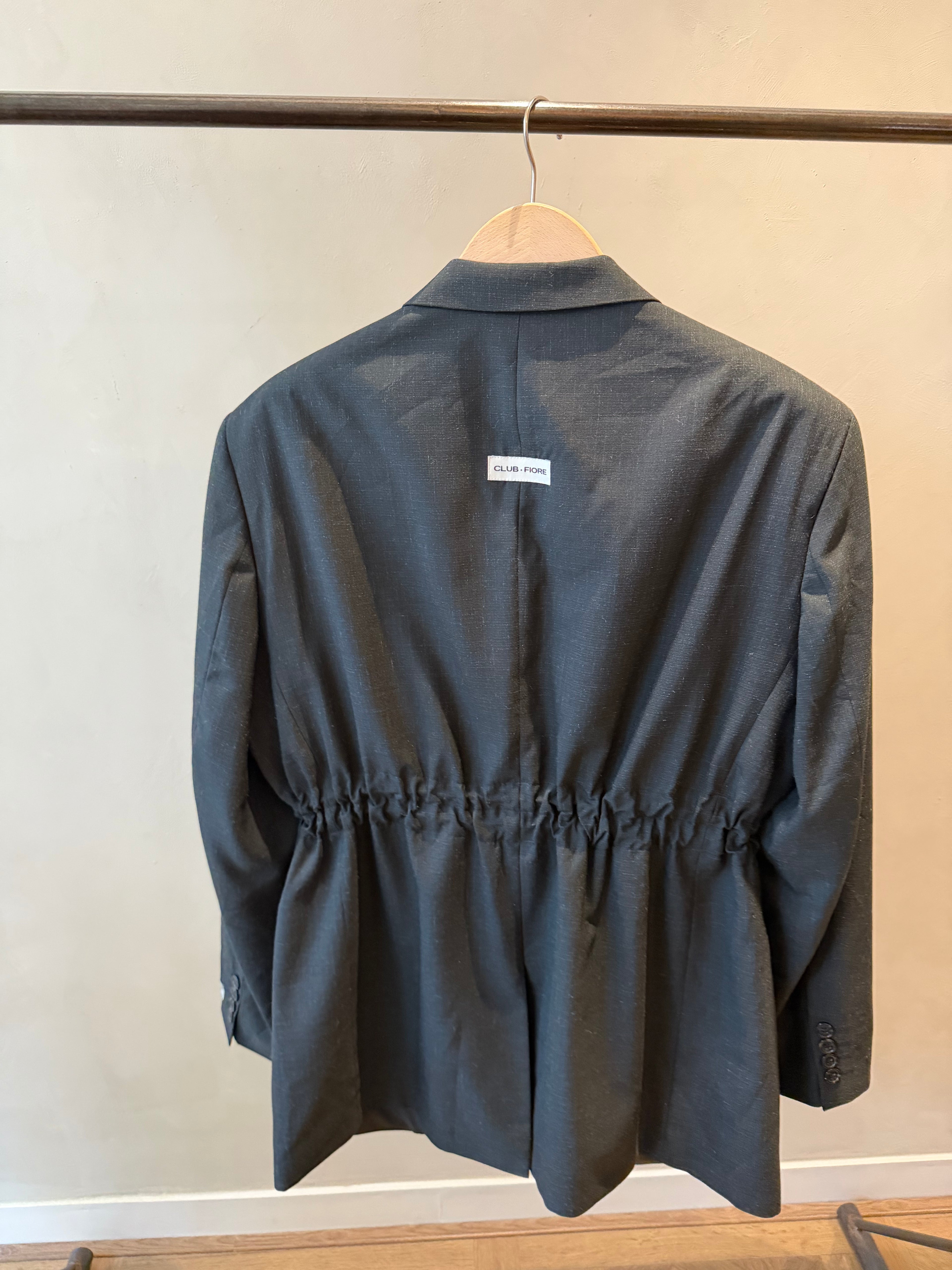 Mid Waist Blazer - Black Melee
