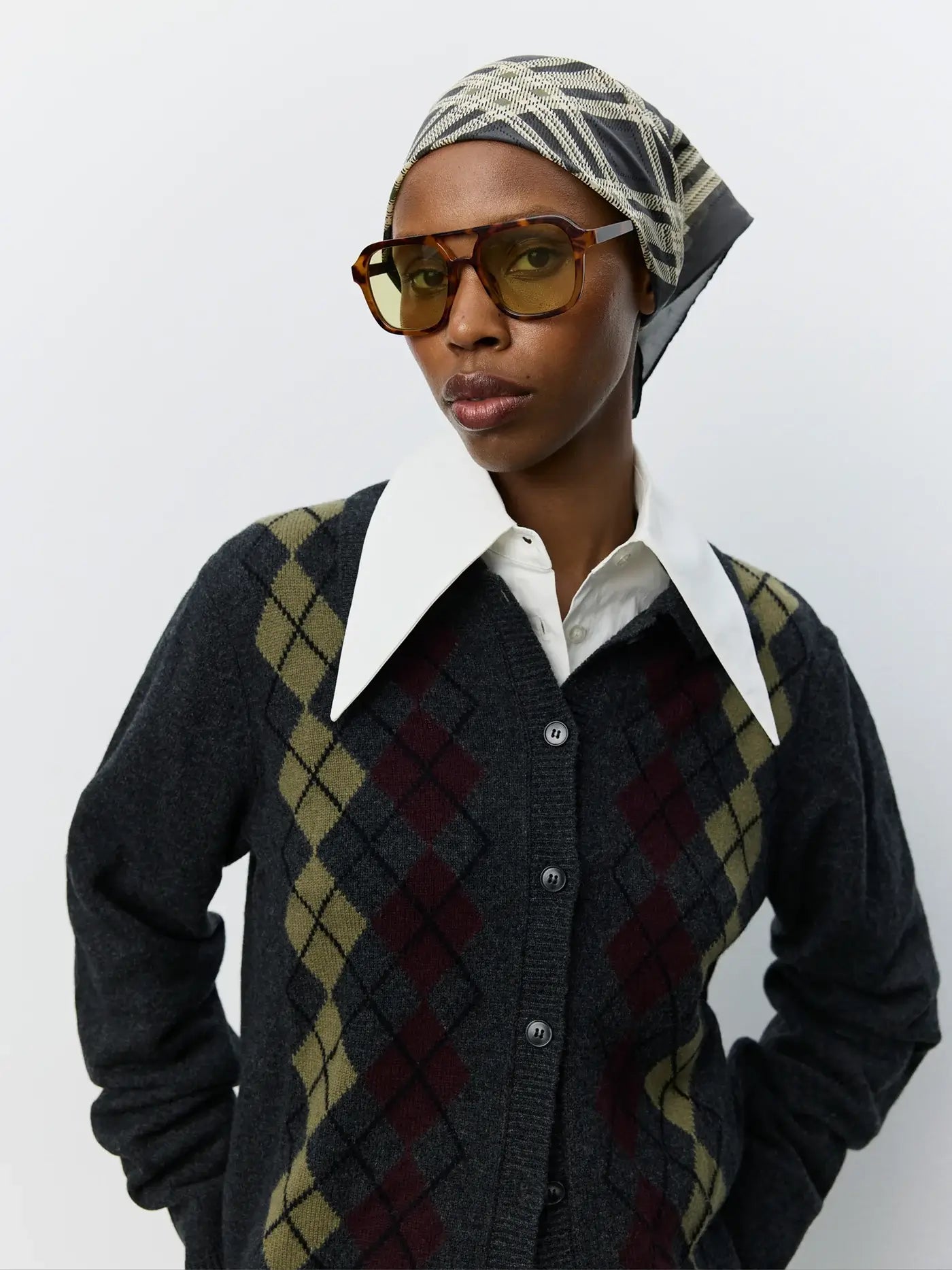 InasSW Silk Scarf - Dark Grey