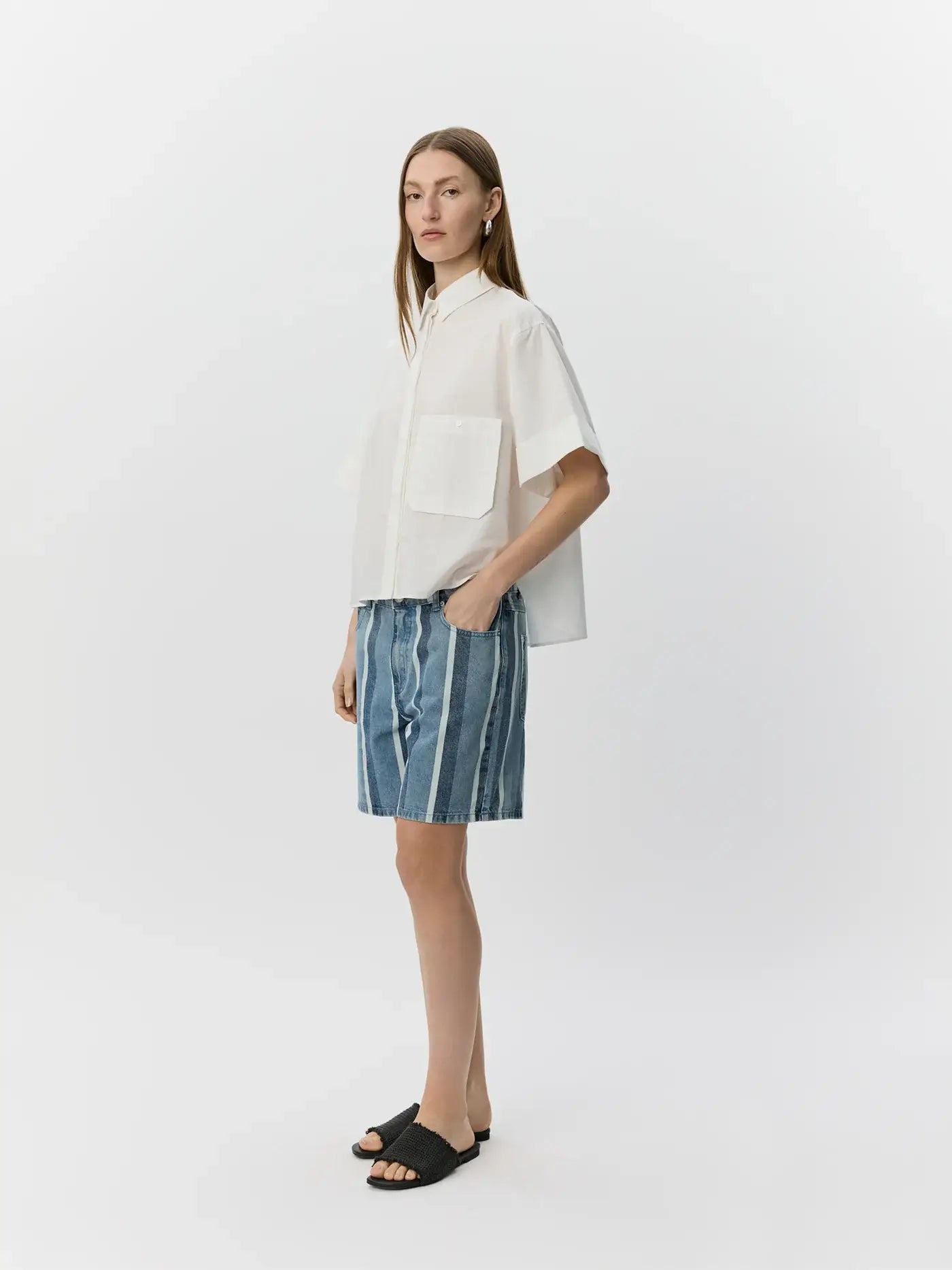 LeanaSW Short Sleeve Shirt - White Alyssum