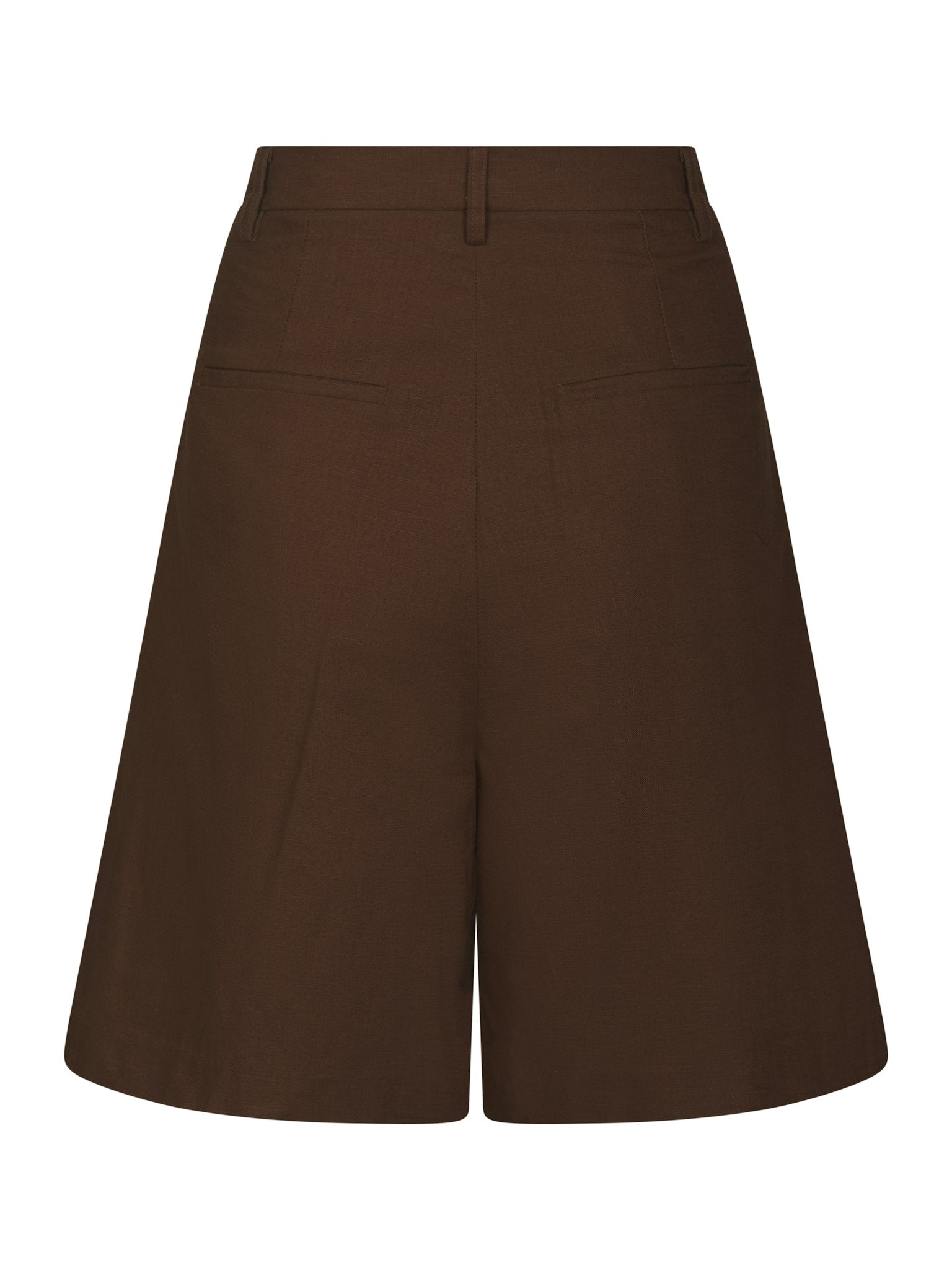 Nika Linen Shorts - Dark Brown