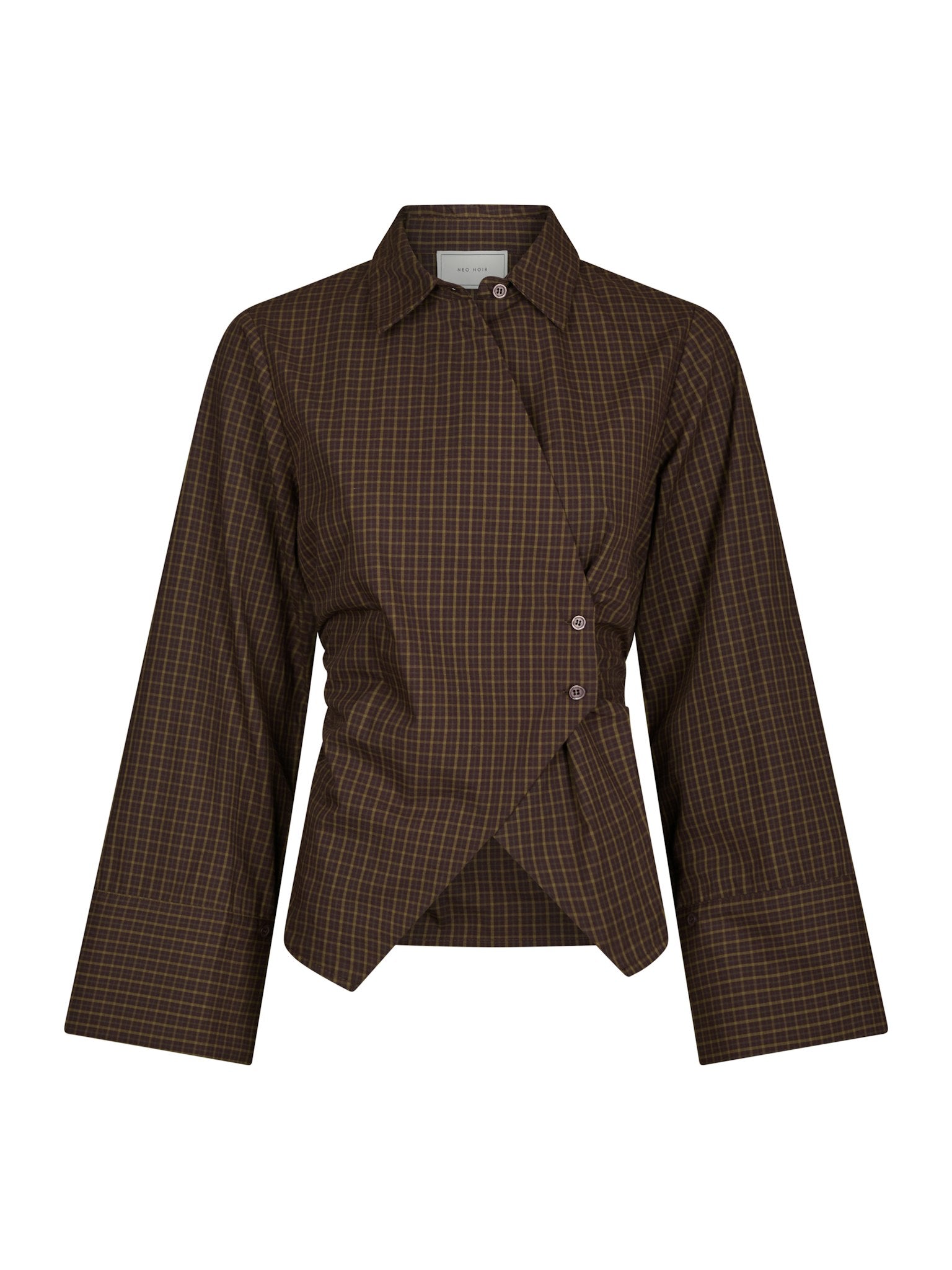 Fenli Small Check Shirt - Aubergine