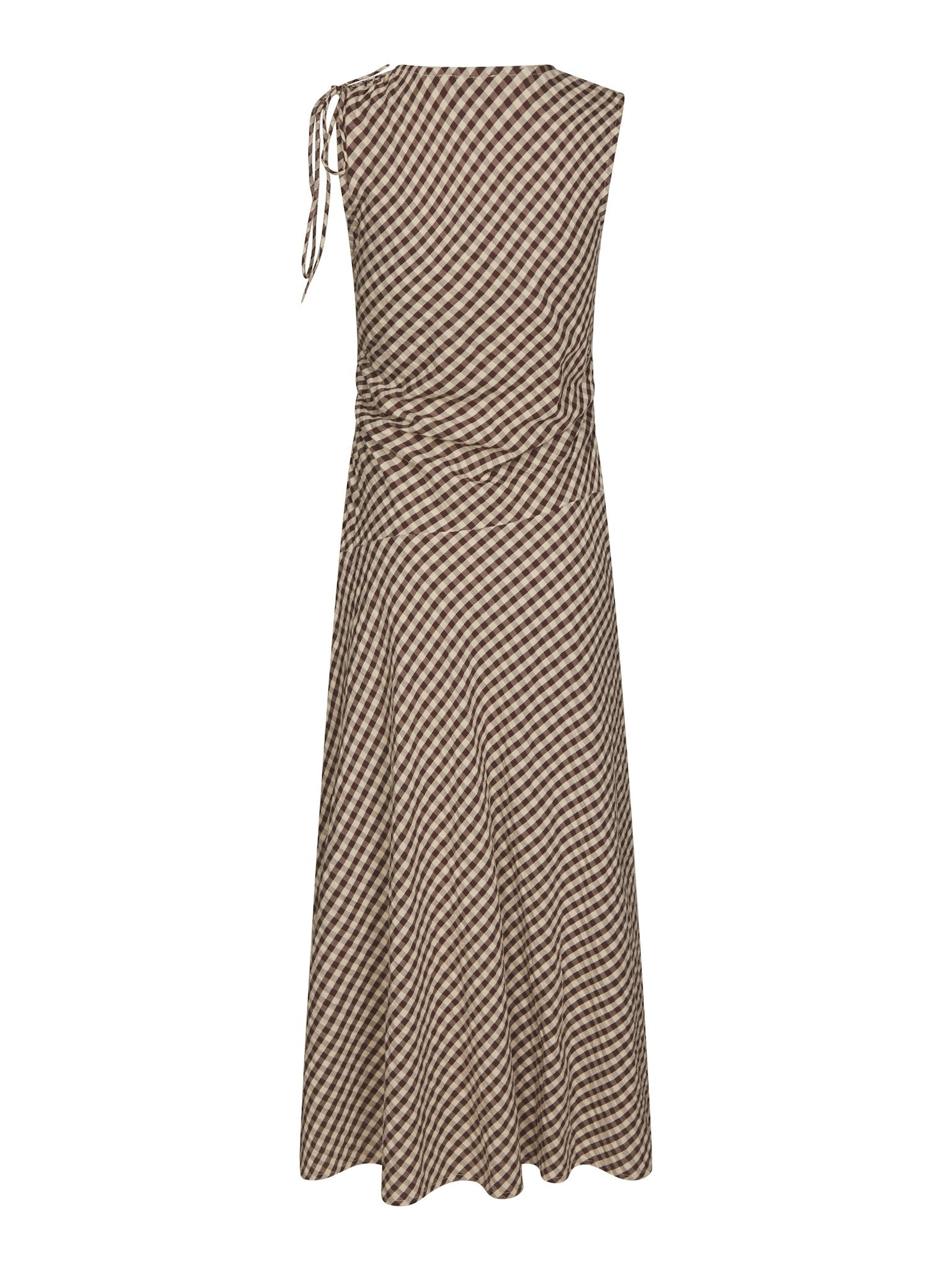 Saxton Check Dress - Brown