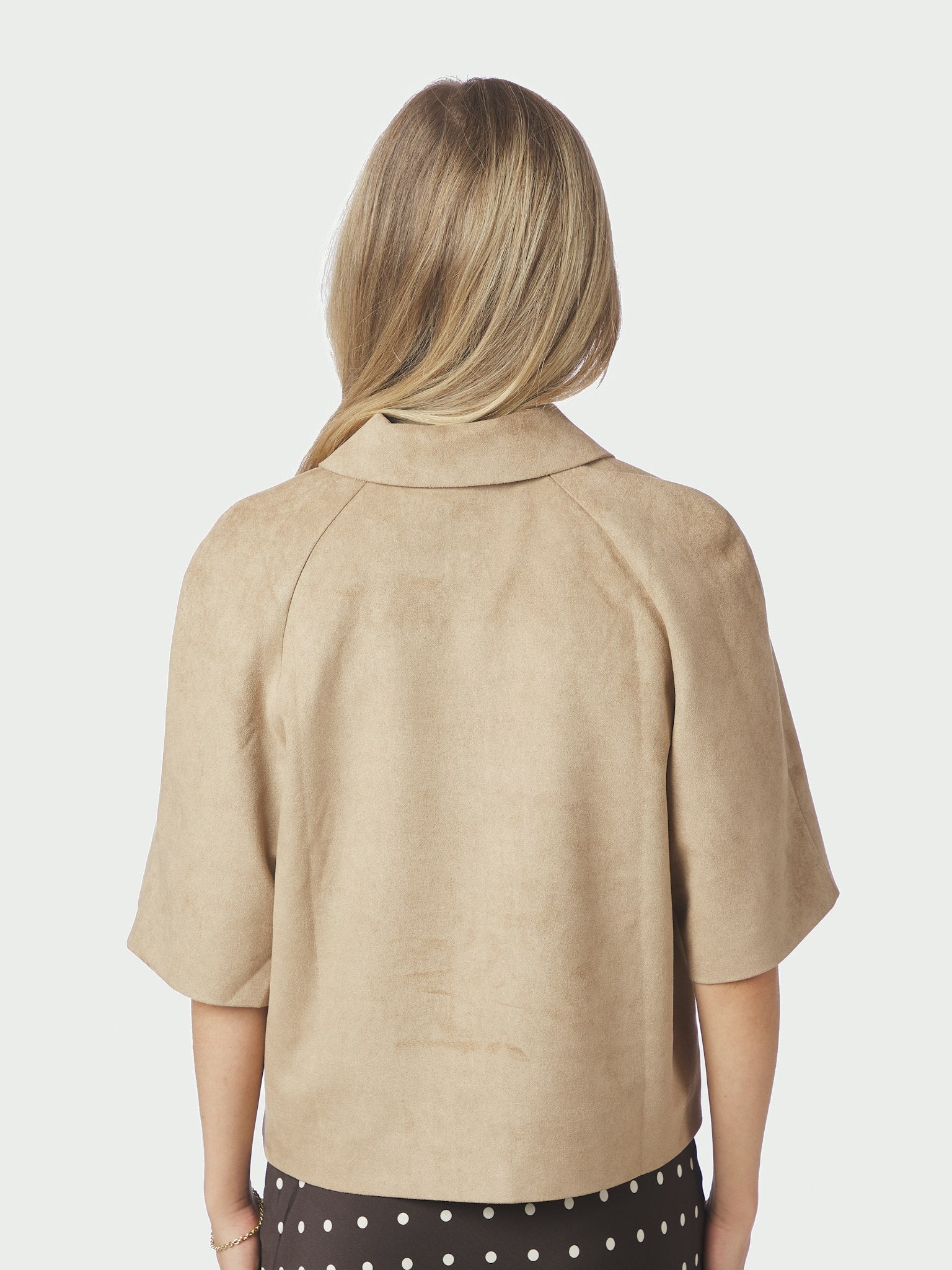 Editta Faux Suede Jacket - Sand