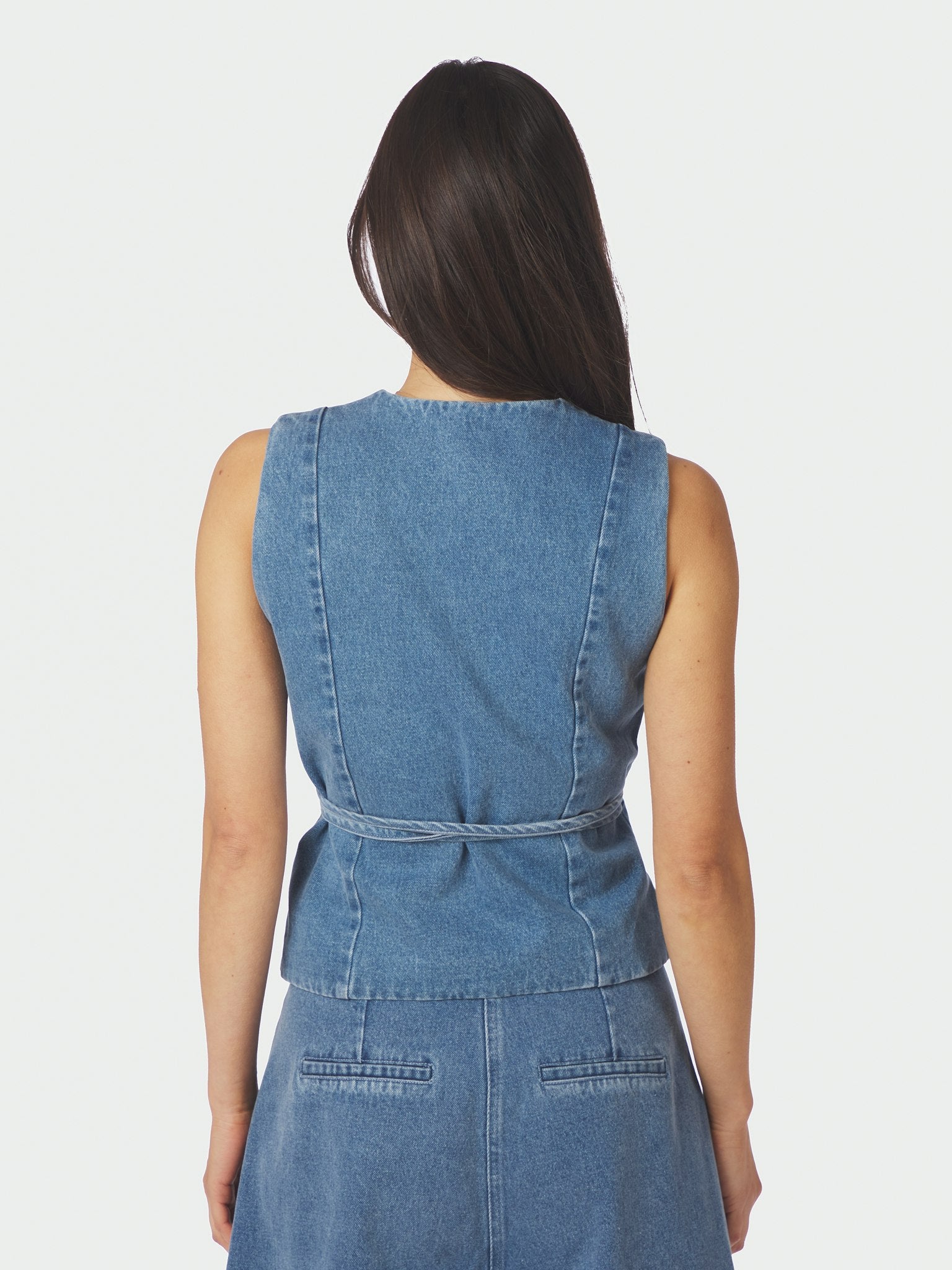 Samara Denim Waistcoat - Blue