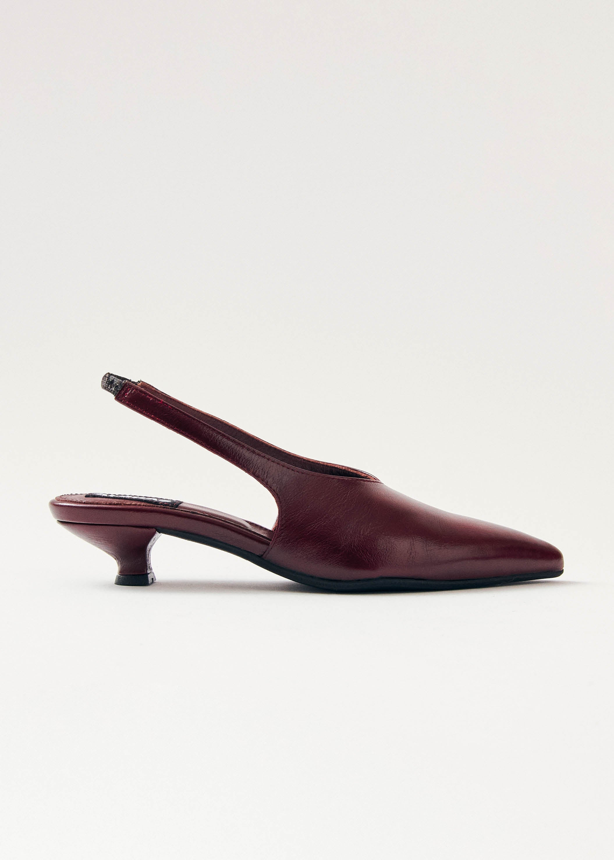 Eros Leather Pumps - Burgundy