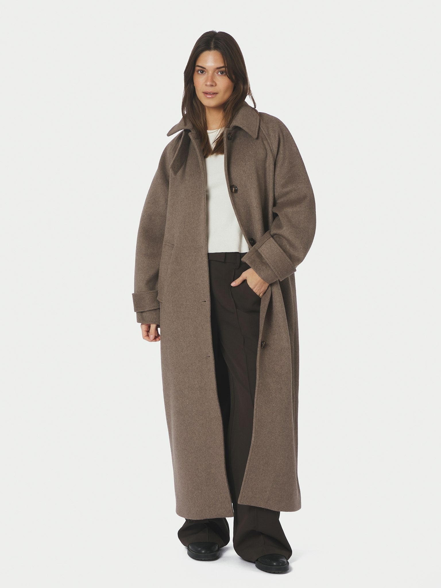 Keaton Wool Coat - Taupe