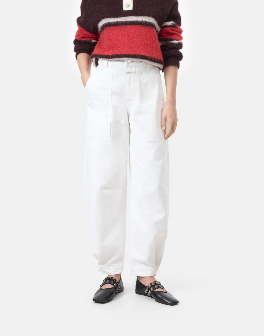 Rhannon - White rigid denim