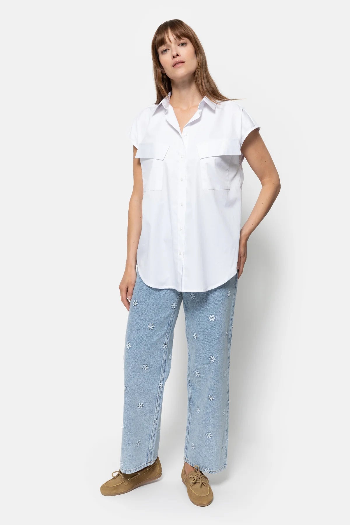 Nisrine Sleeveless Shirt - White