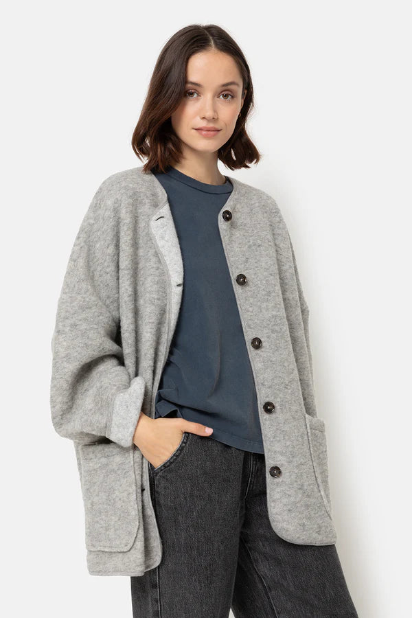 Hannah Wooly Jacket - Light Grey