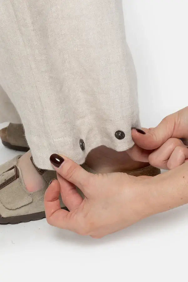Miles Linnen Pants - Beige