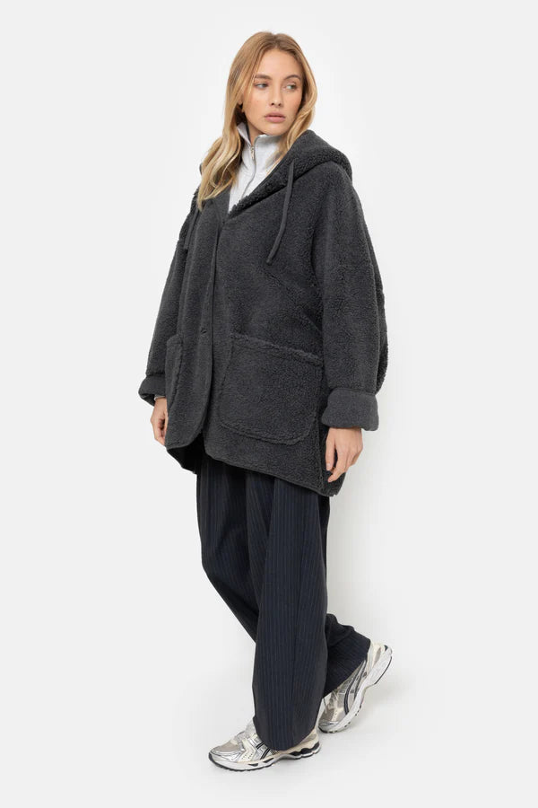 Kenji Teddy Jacket - Dark Grey