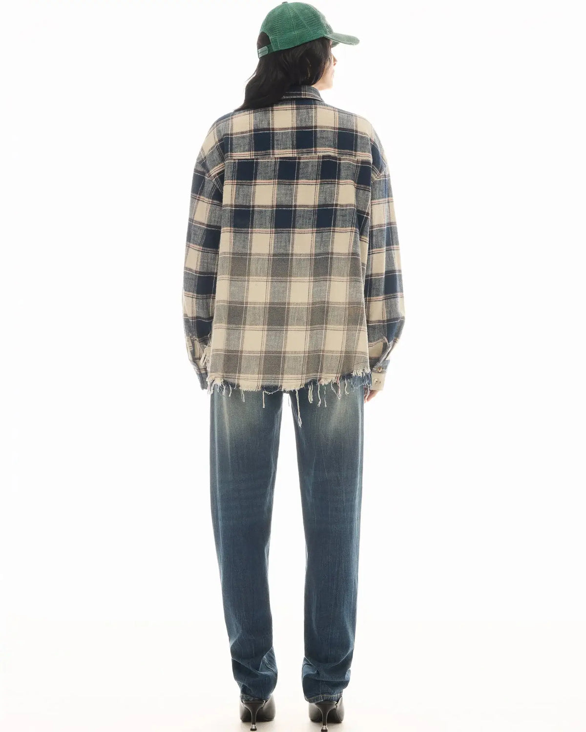 Cutaway Bleached Flannel Shirt - Cream