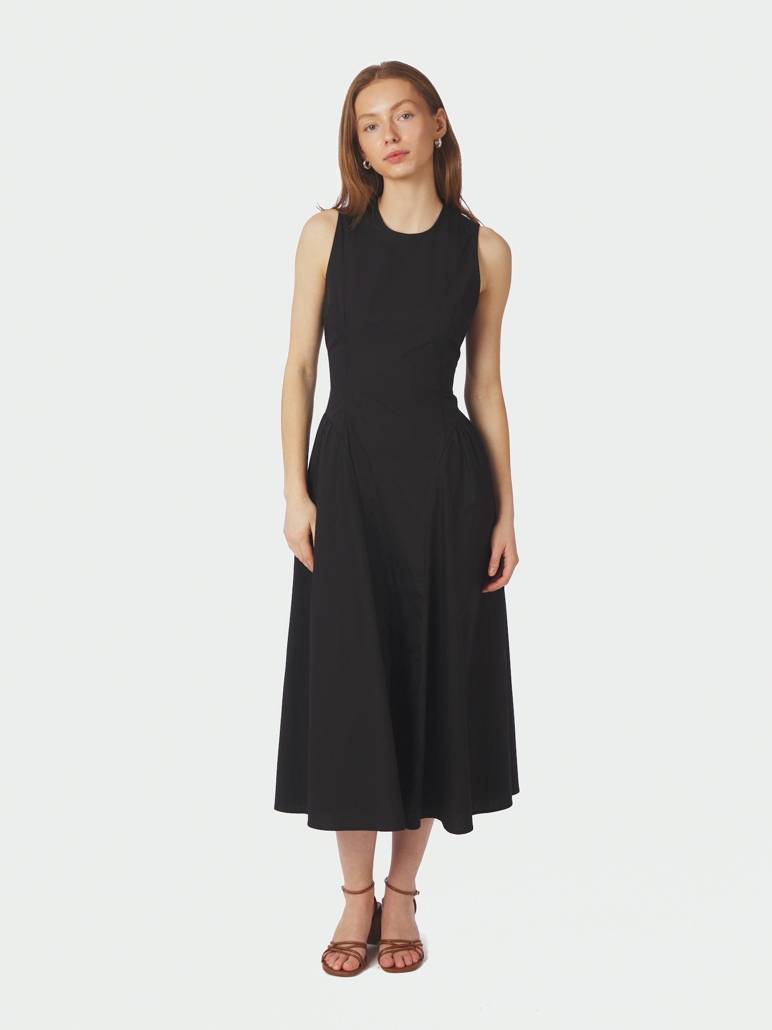 Zora Poplin Dress - Black