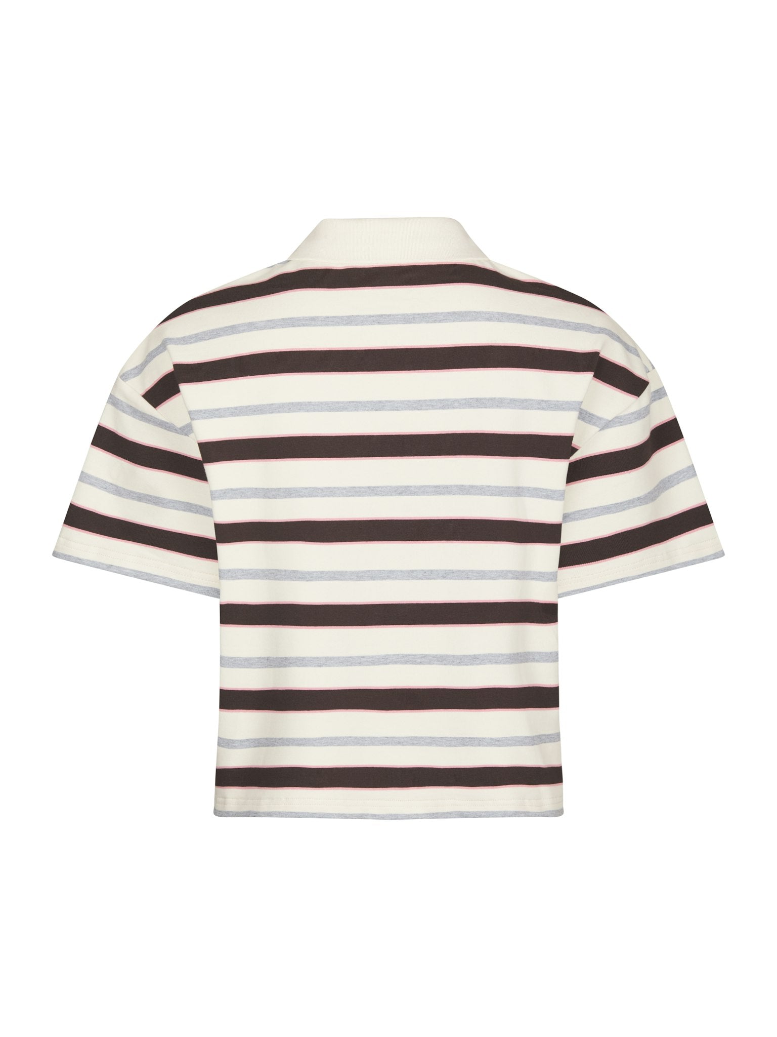 Vennera Triple Stripe Polo-T-Shirt – Grau