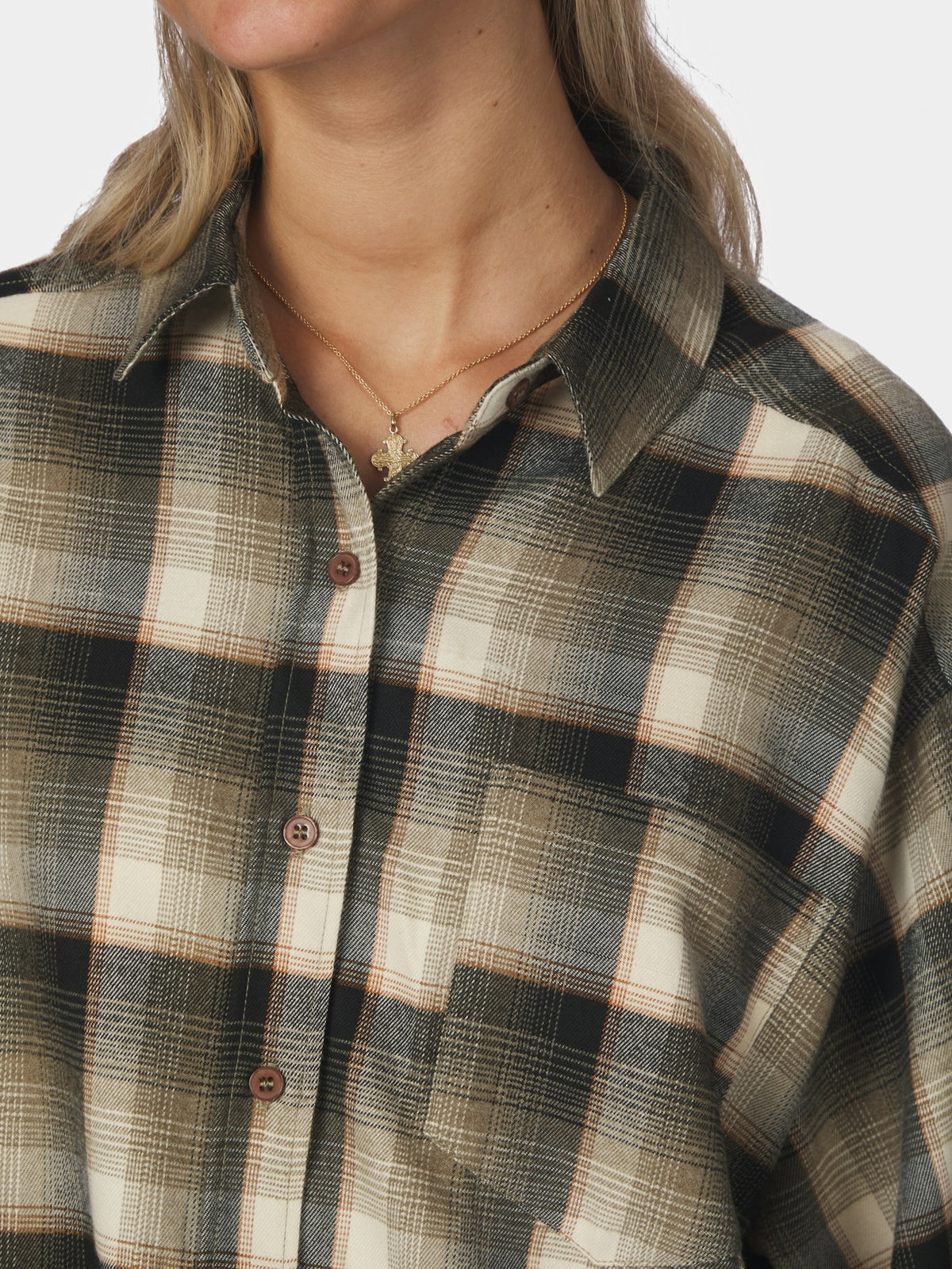 PRE-ORDER Dalma Flannel Check Shirt - Army | LEVERING EIND OKT / BEGIN NOV