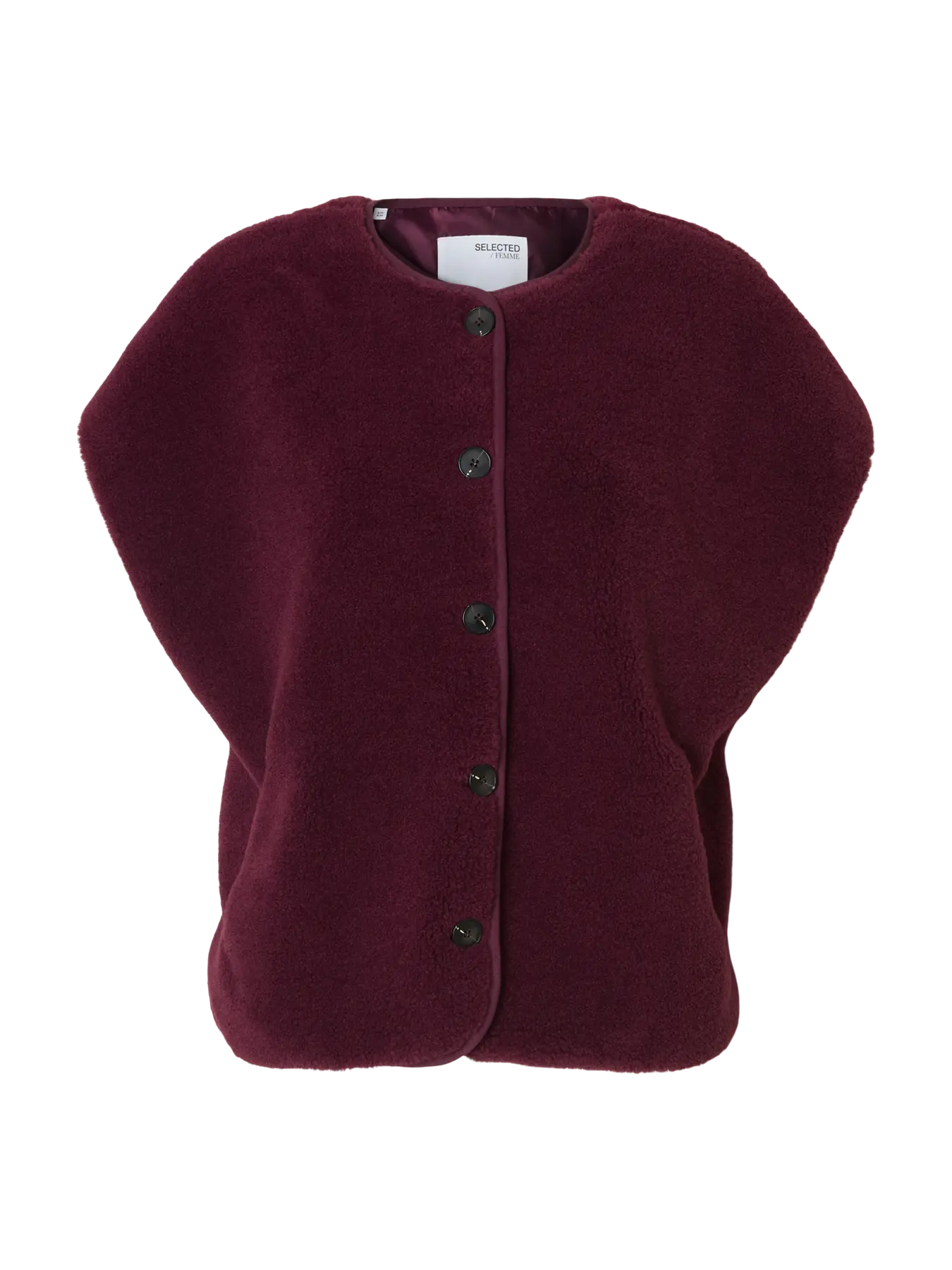 Slfsmilla short teddy vest - Fig