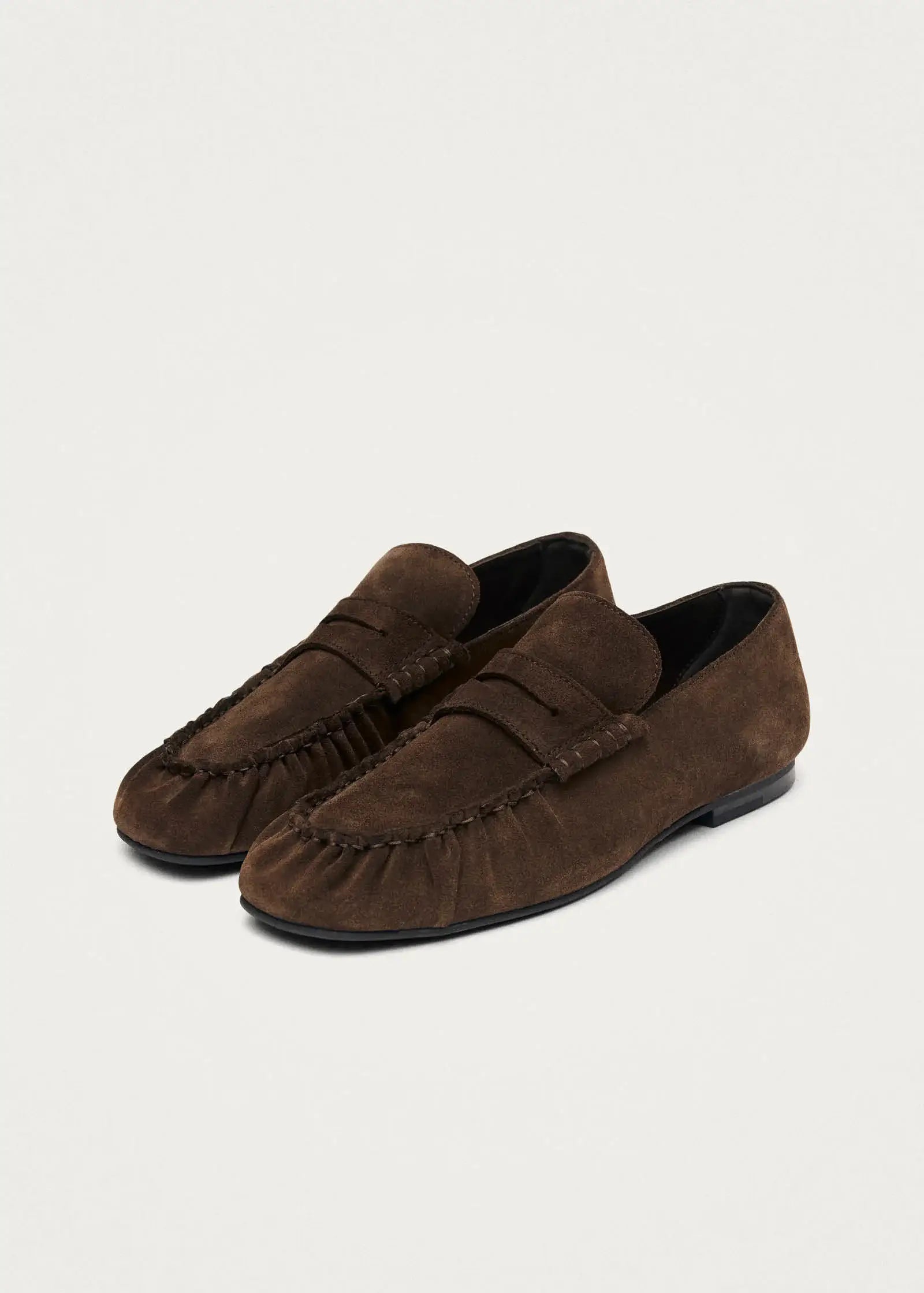 Aven Leather Loafers - Suede Brown
