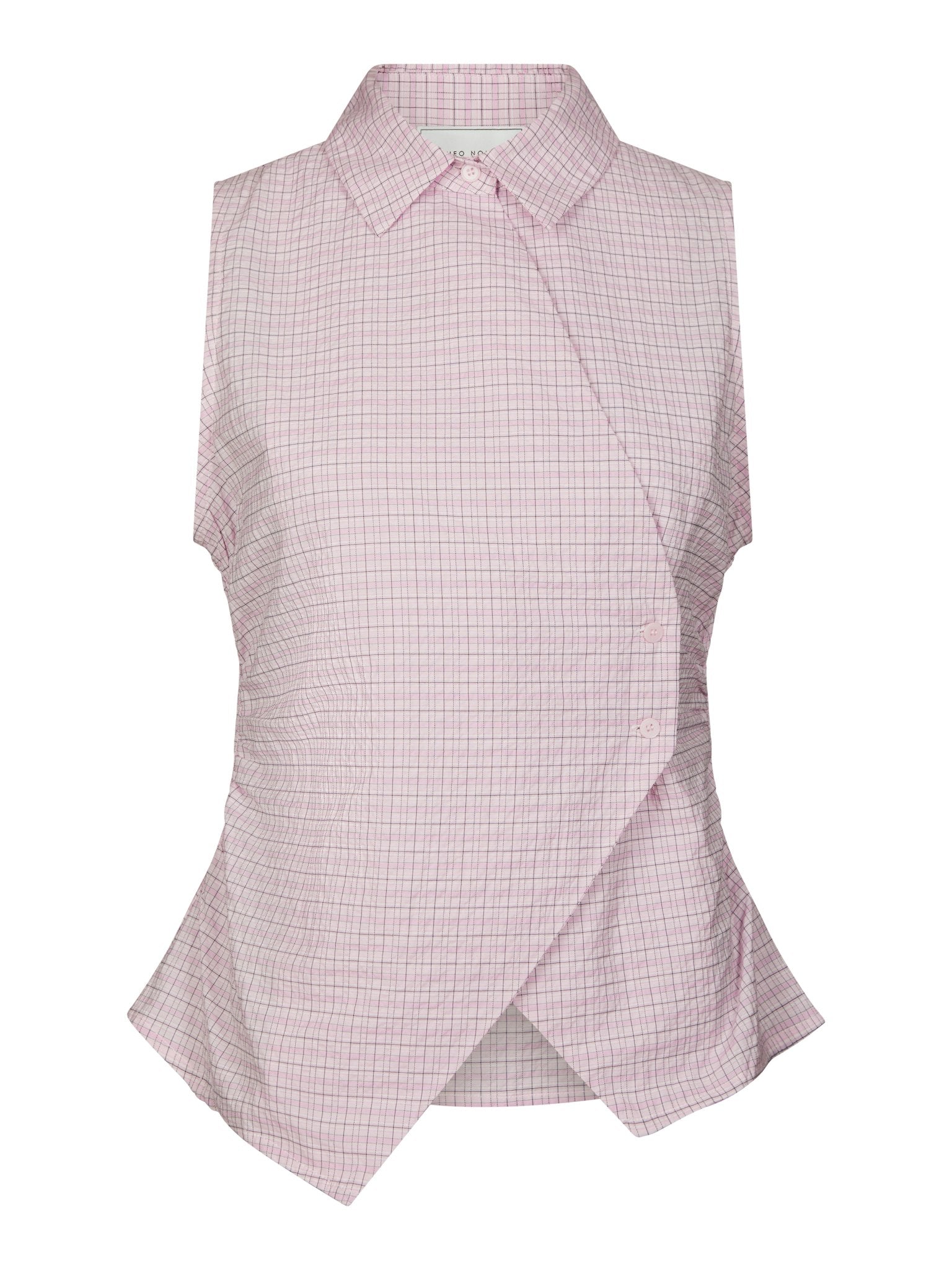 Celest Check Top - Light Pink