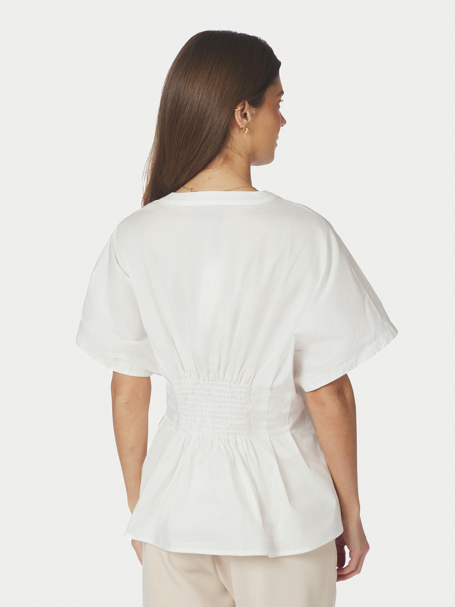 Adamma Poplin Blouse - White